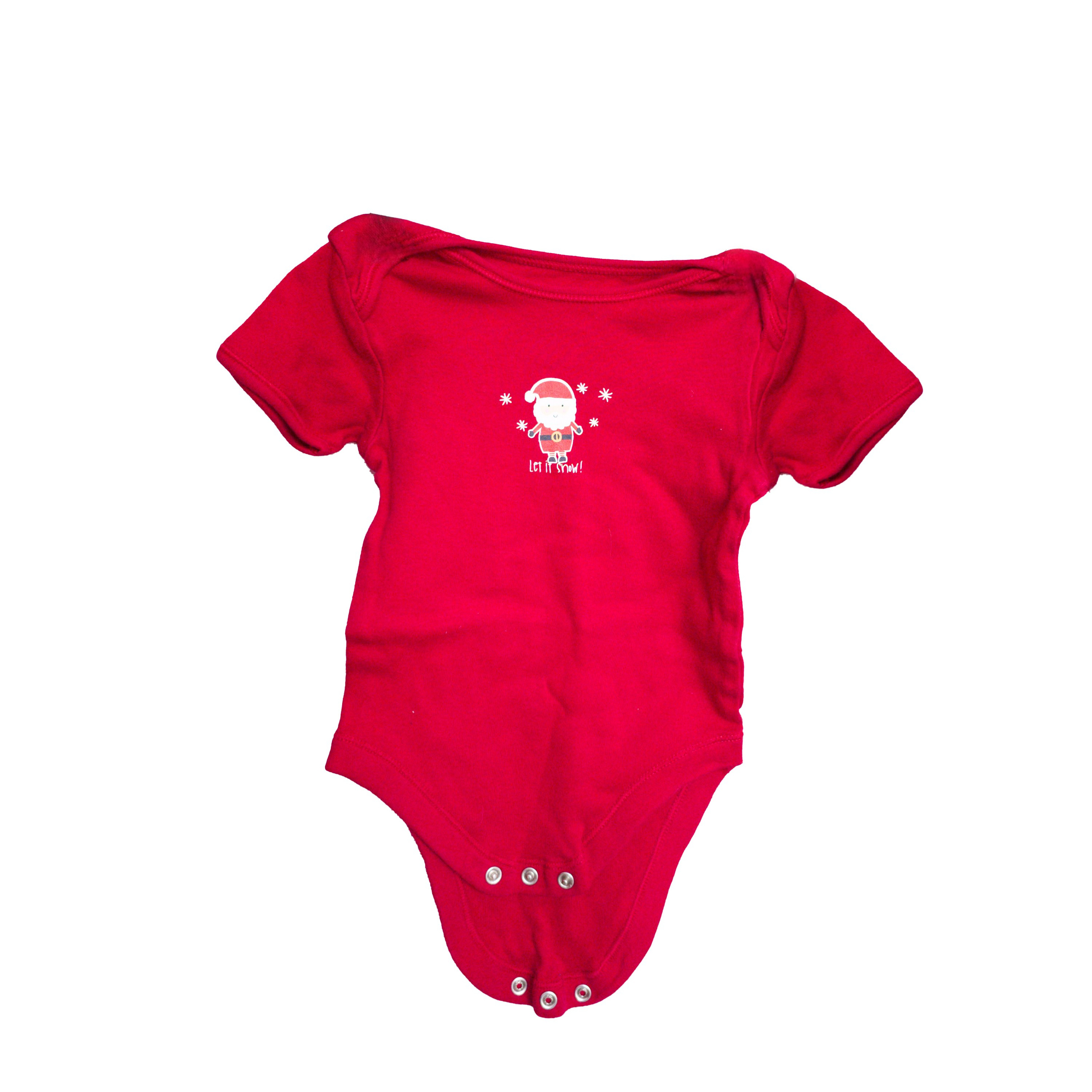 Боди детское трикотажное красное новогоднее 9-12 мес