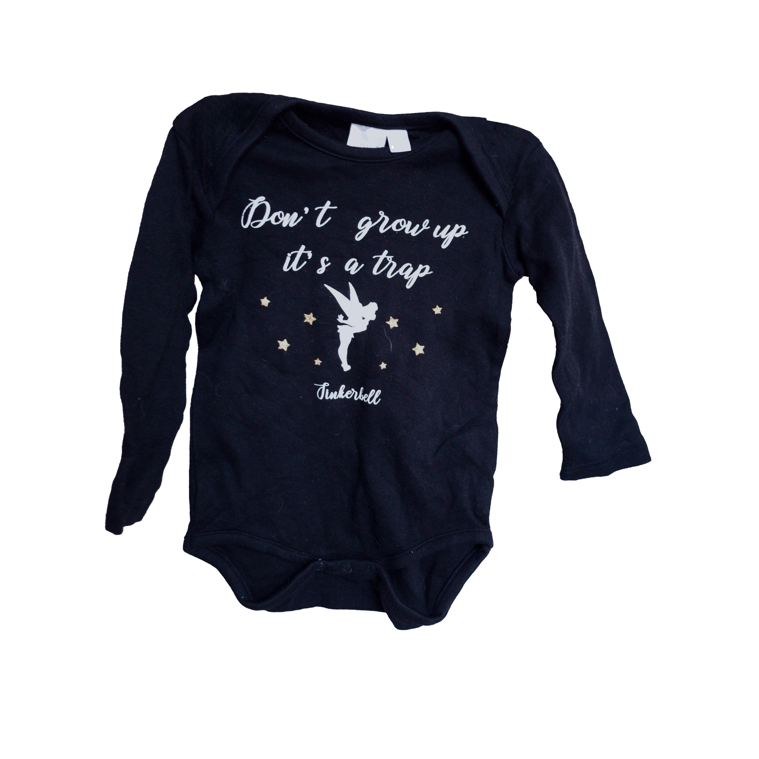 Боди трикотажное детское черное 74-80 см унисекс