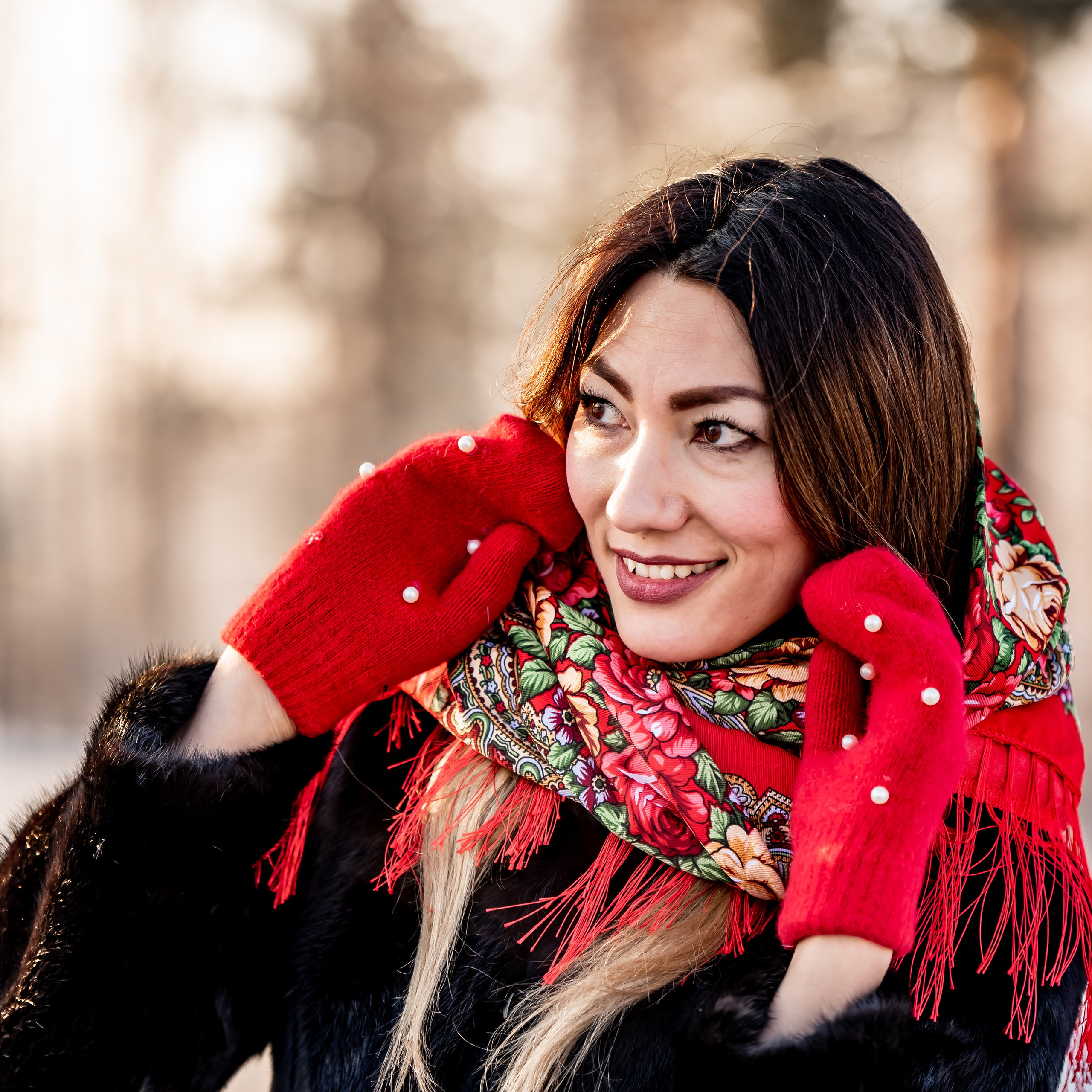 Платки в народном стиле