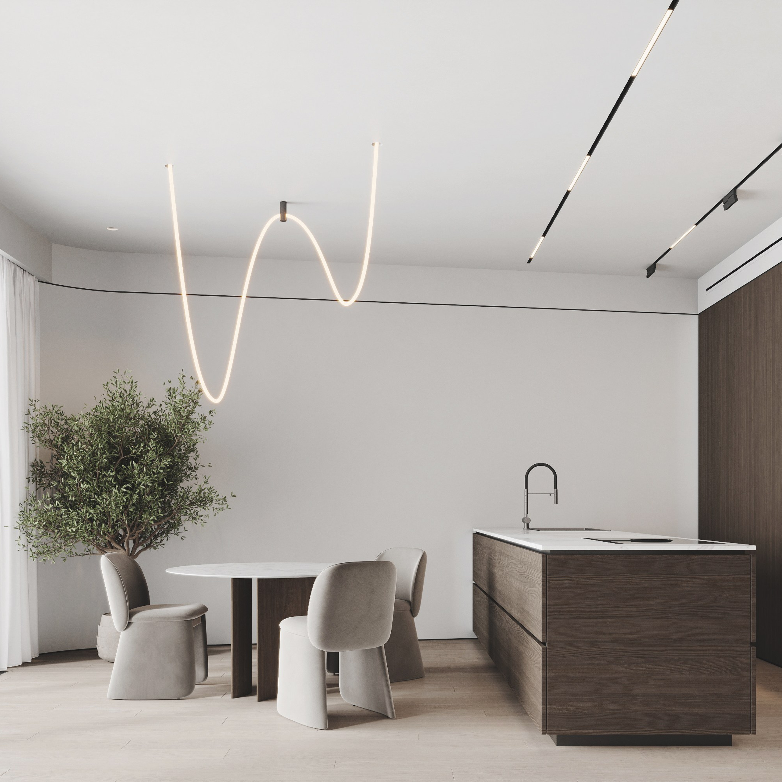 LAZURNY BEREG 140 | Дизайн проект квартиры для летнего отдыха в Сочи. Студия дизайна интерьера в Сочи mon buro Дизайнер Павел Пура