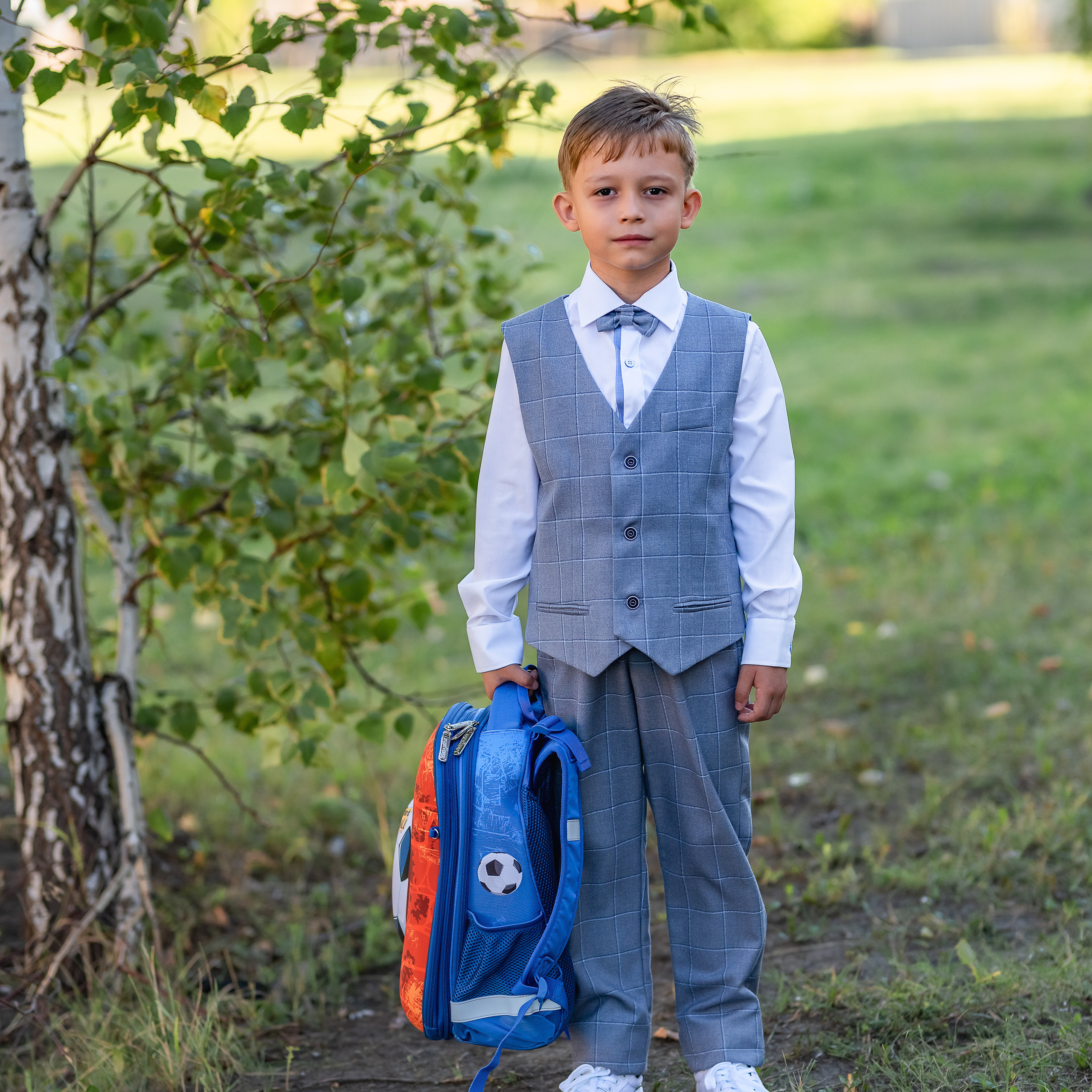 Первый раз в первый класс! Индивидуальная съёмка первоклассника