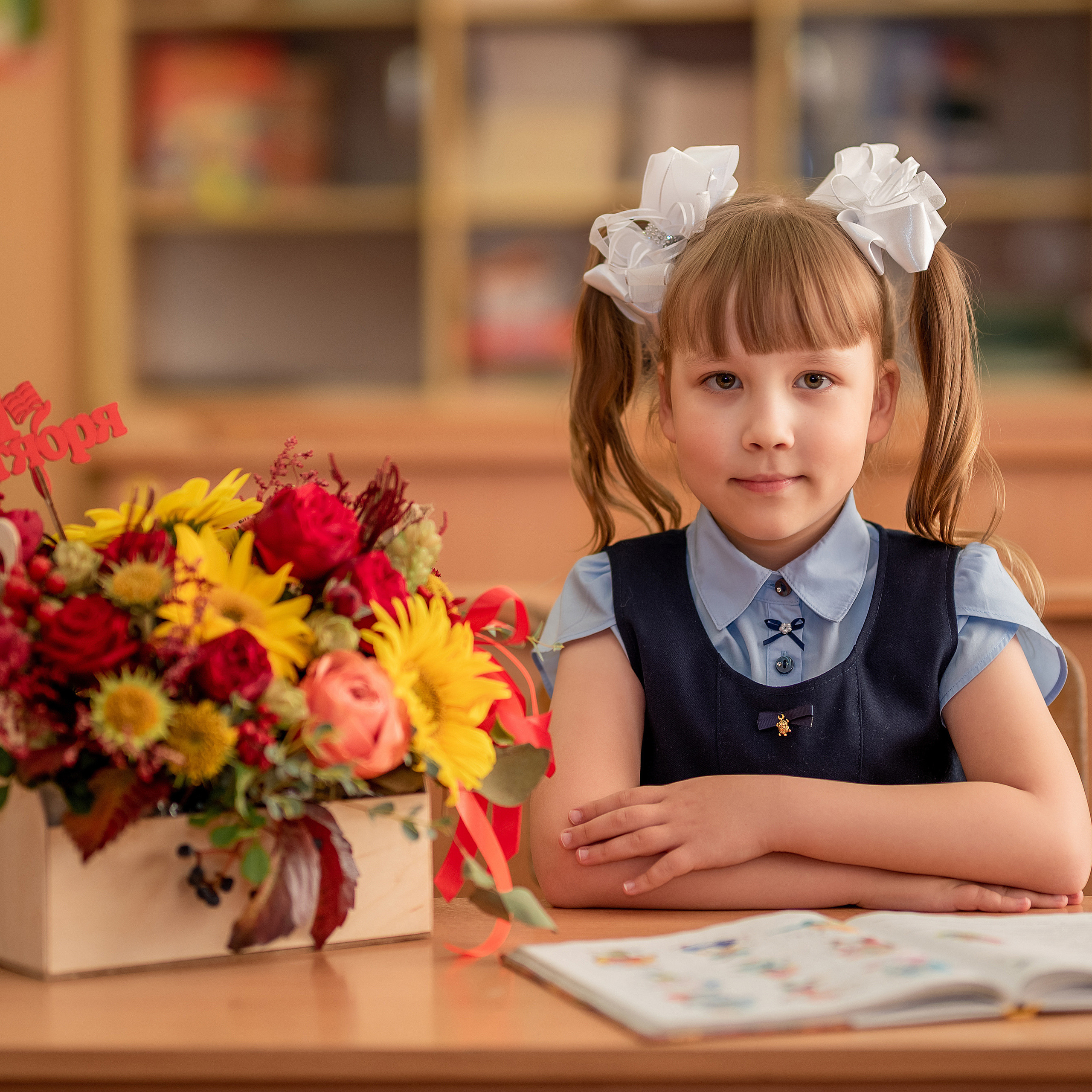 Съёмка первоклассников в начале сентября