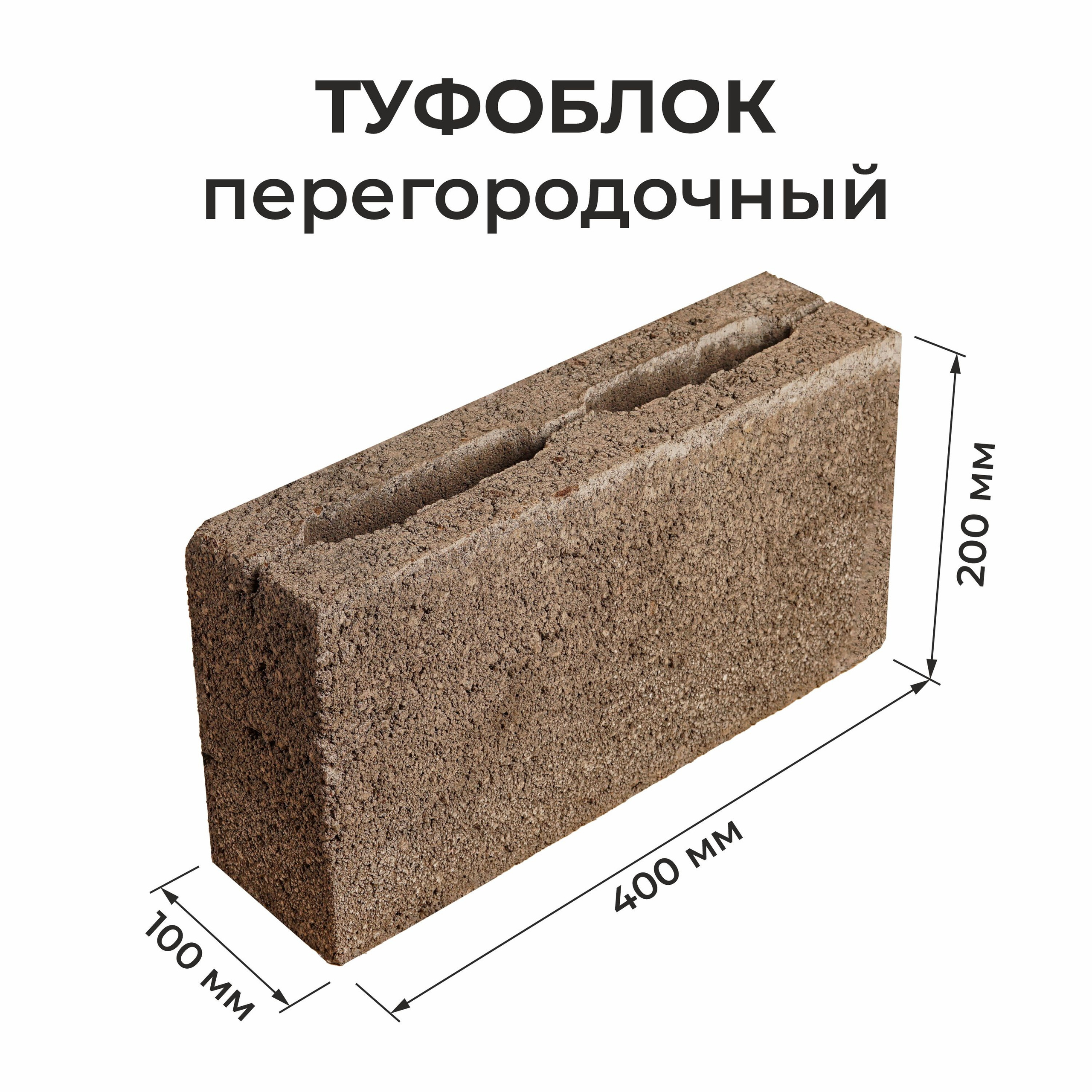 Туфоблок перегородочный