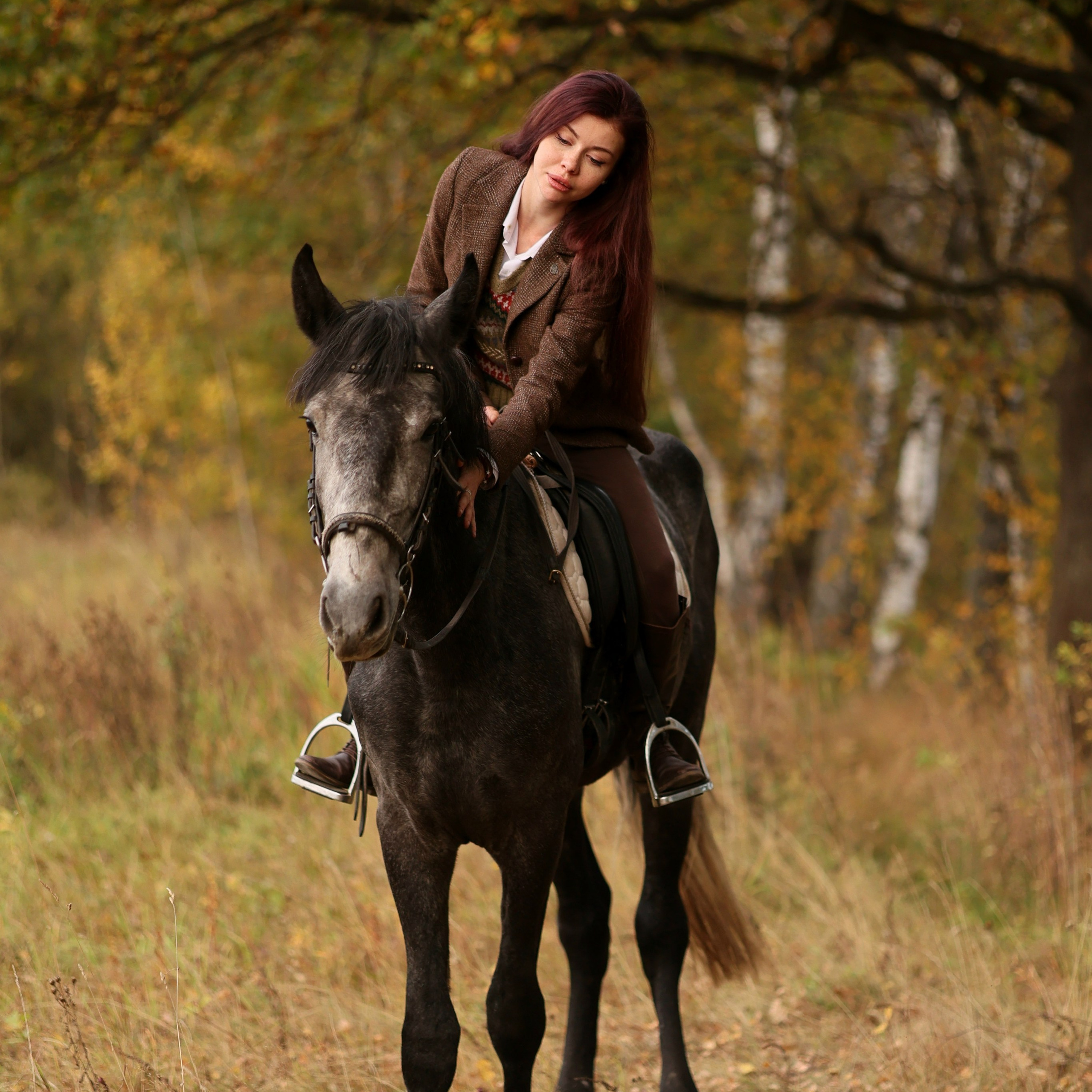 Анастасия в конюшне