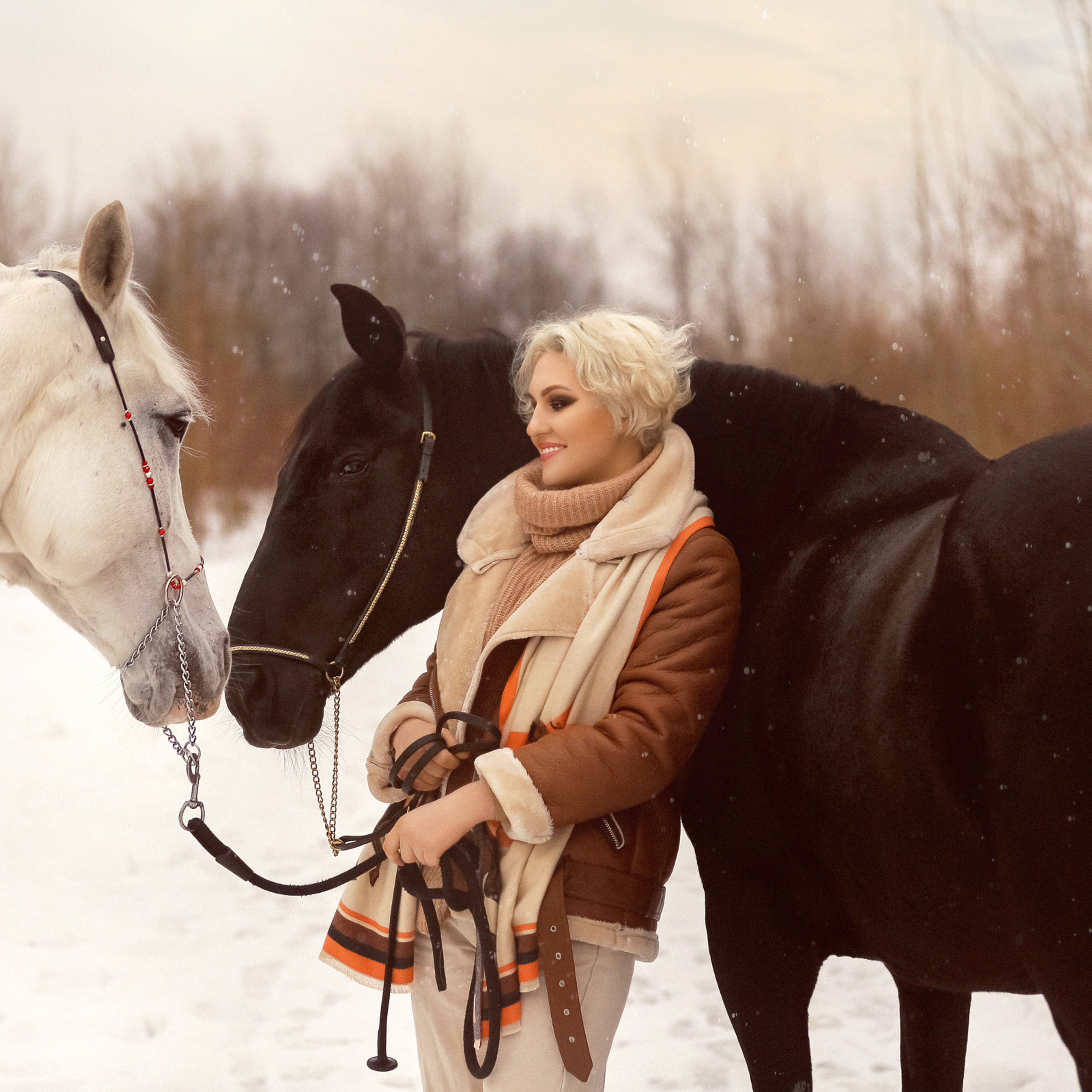 Даша и две лошади