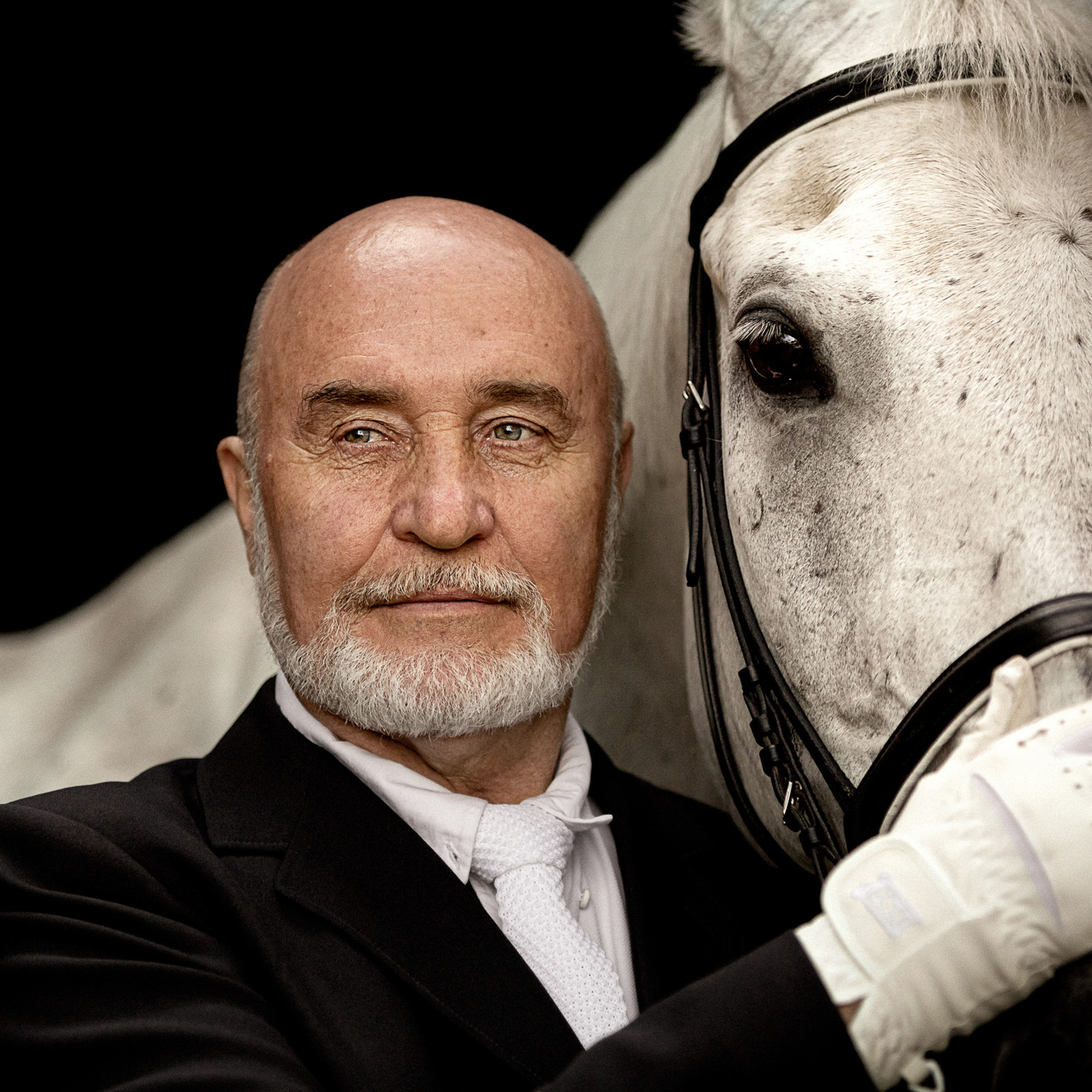 Портрет конника с одной лошадью