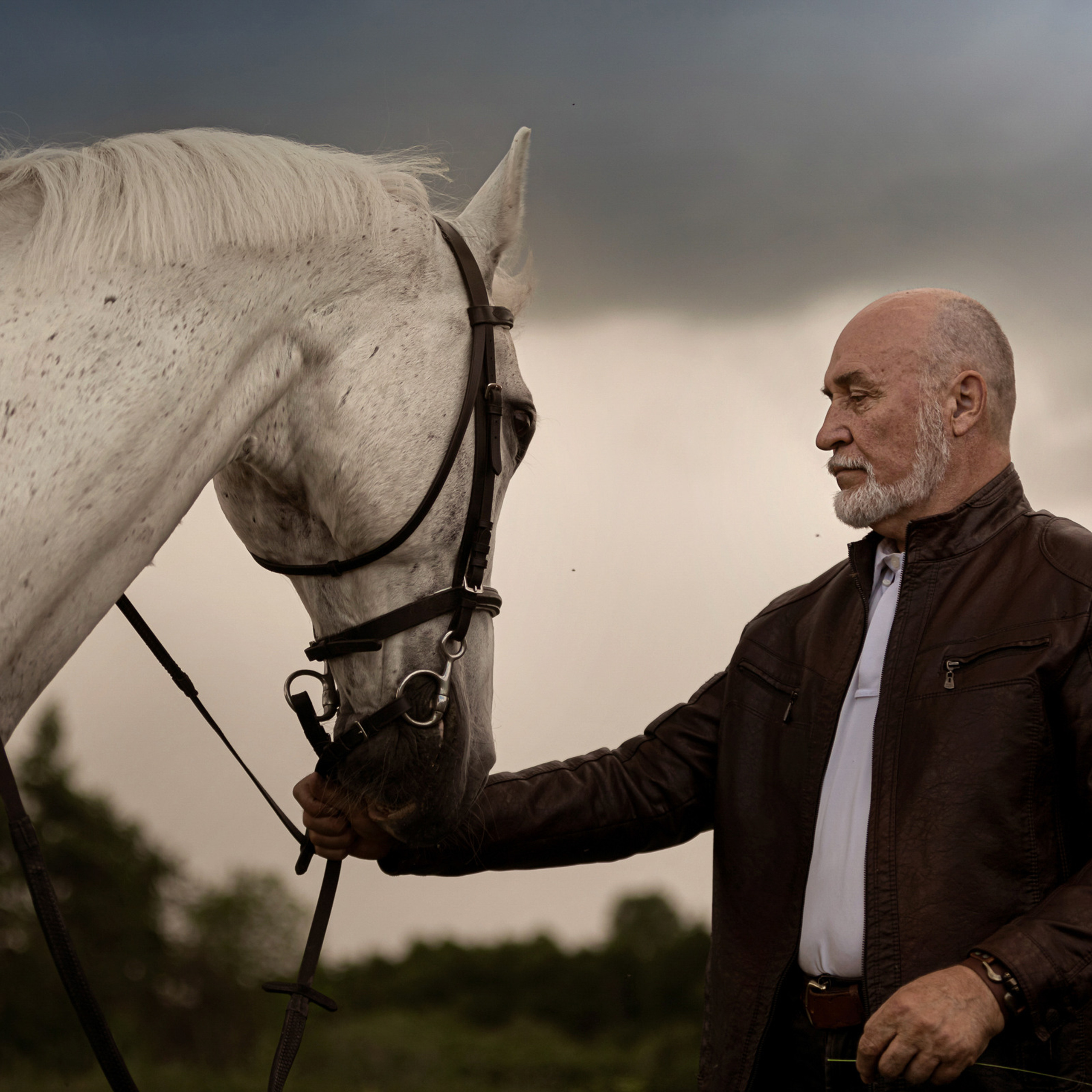 В ливень_Мужской портрет