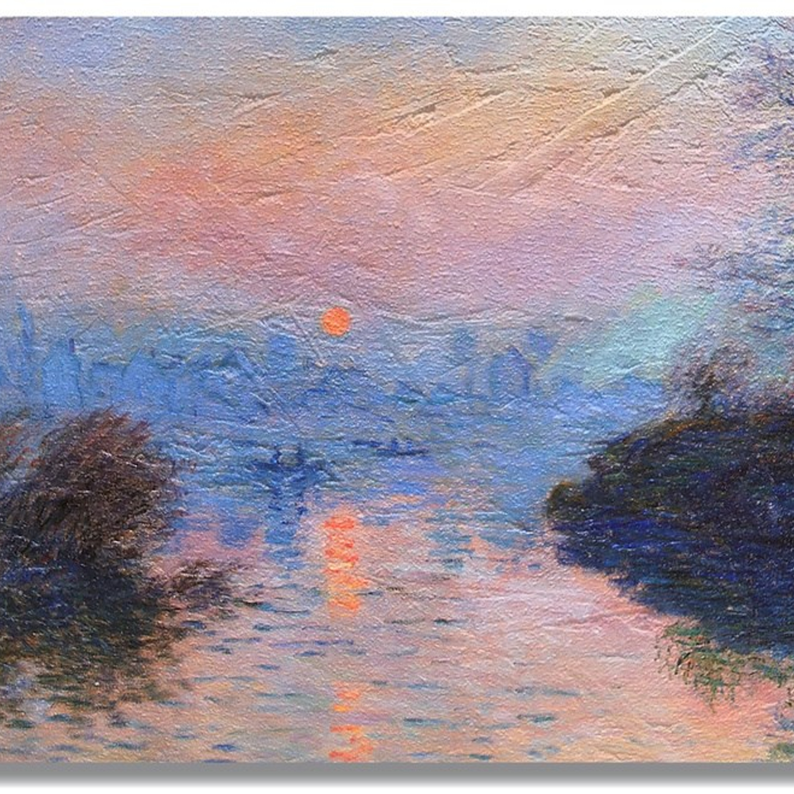 Клод Моне. Закат на Сене. Зимний эффект.