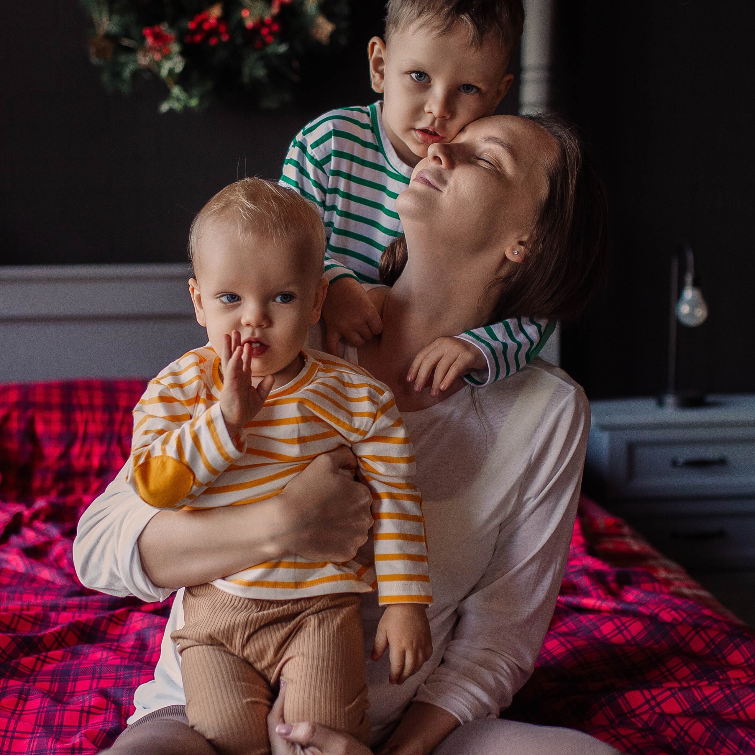 Лена с семьей