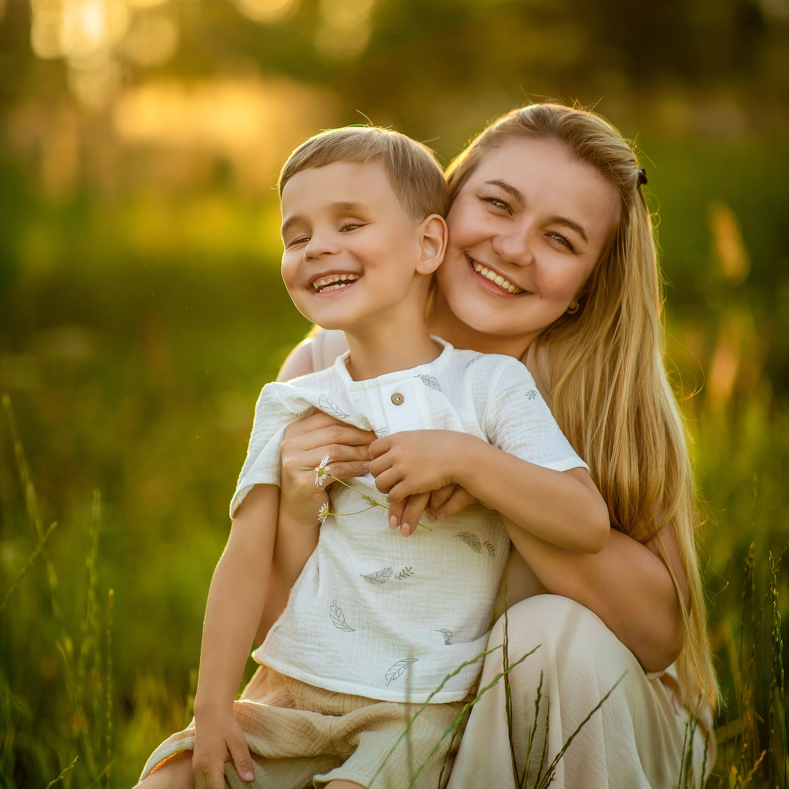 Семейная съемка на Пироговском водохранилище мама и сын