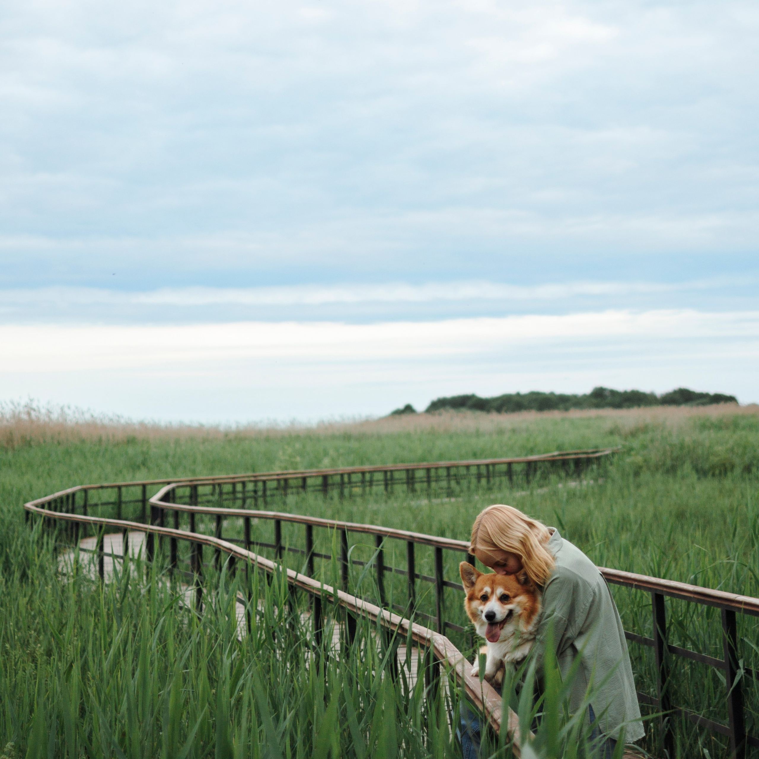 Даша и корги Рудик