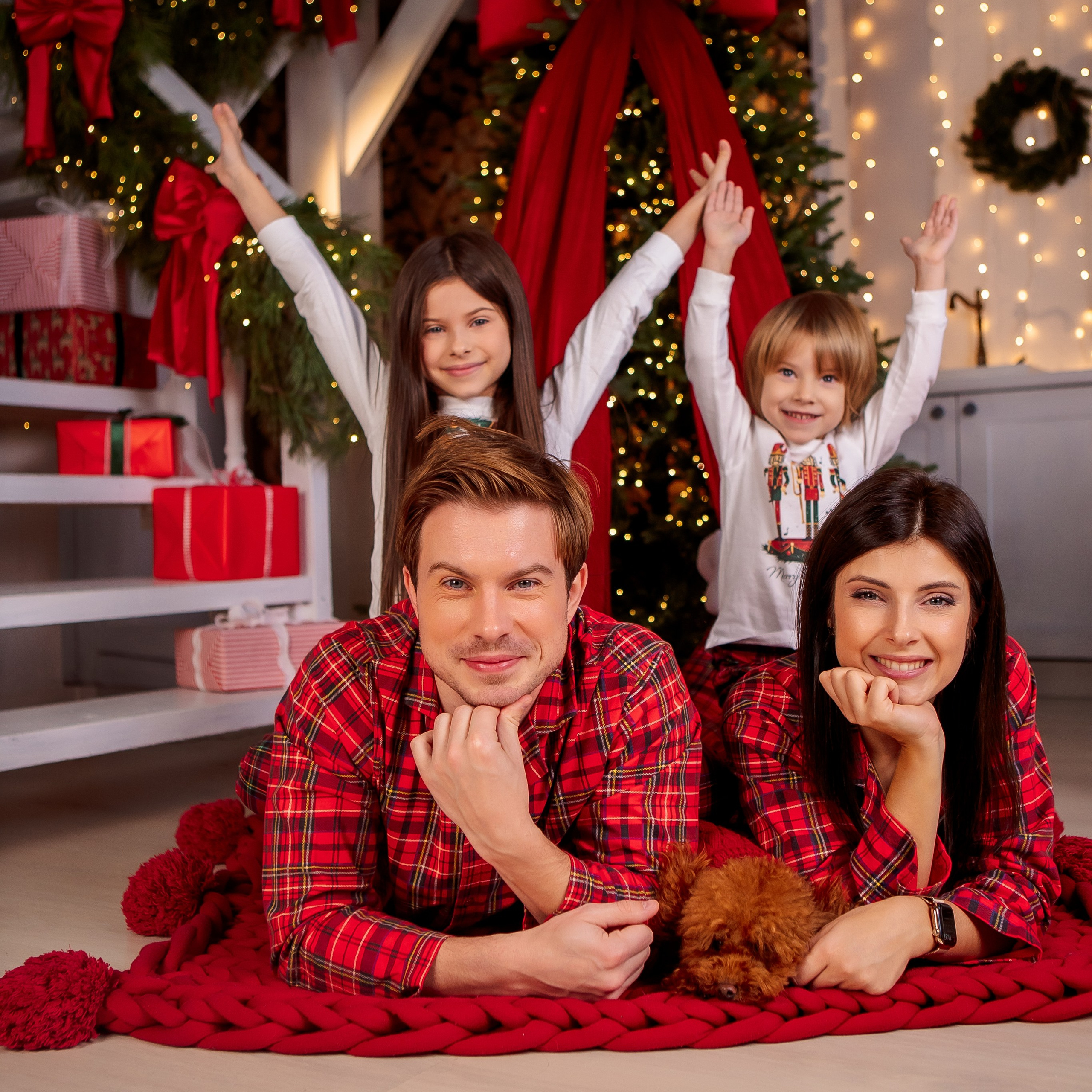 Семейная новогодняя фотосессия