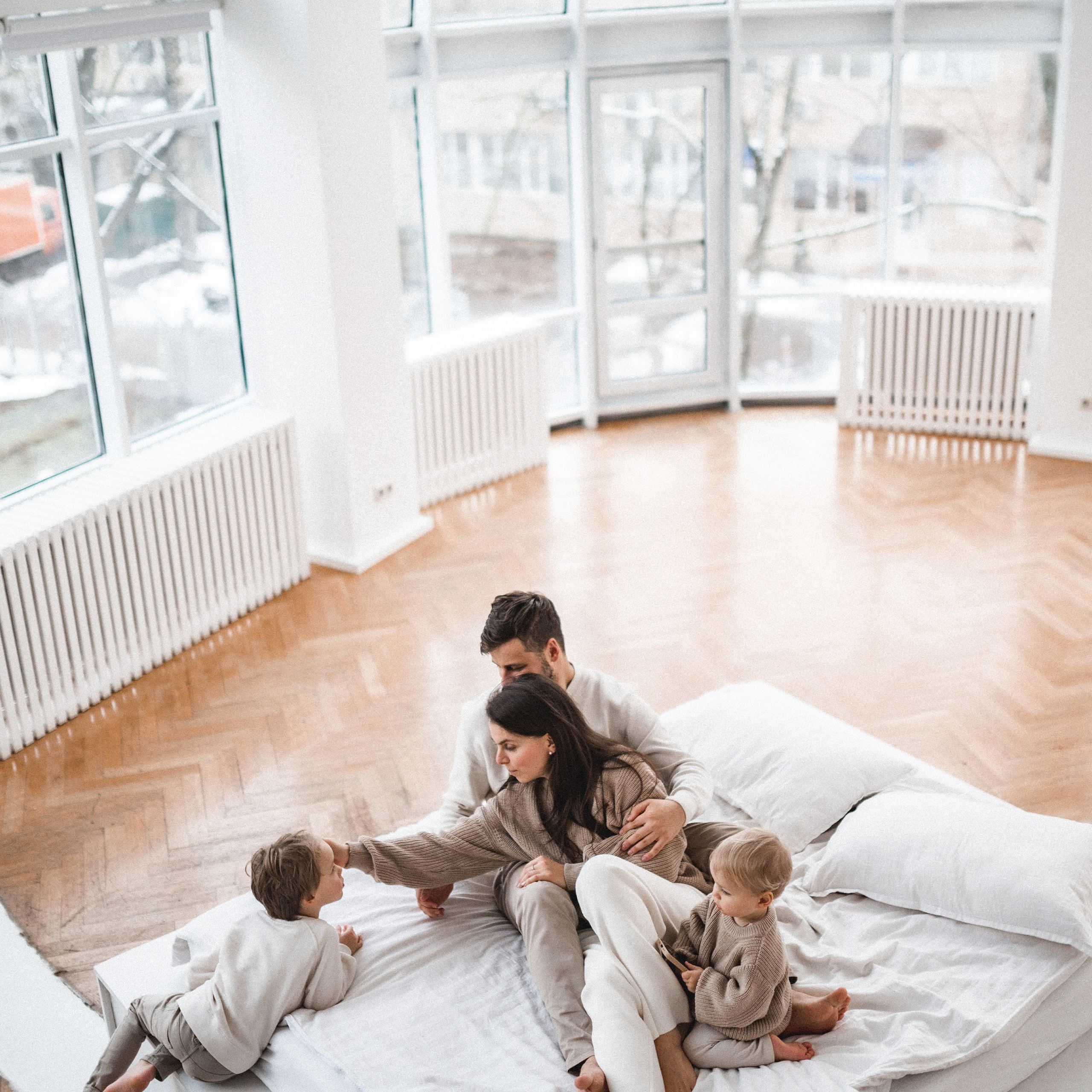 Лёша, Рита, Андрей и Рома. Студия Base