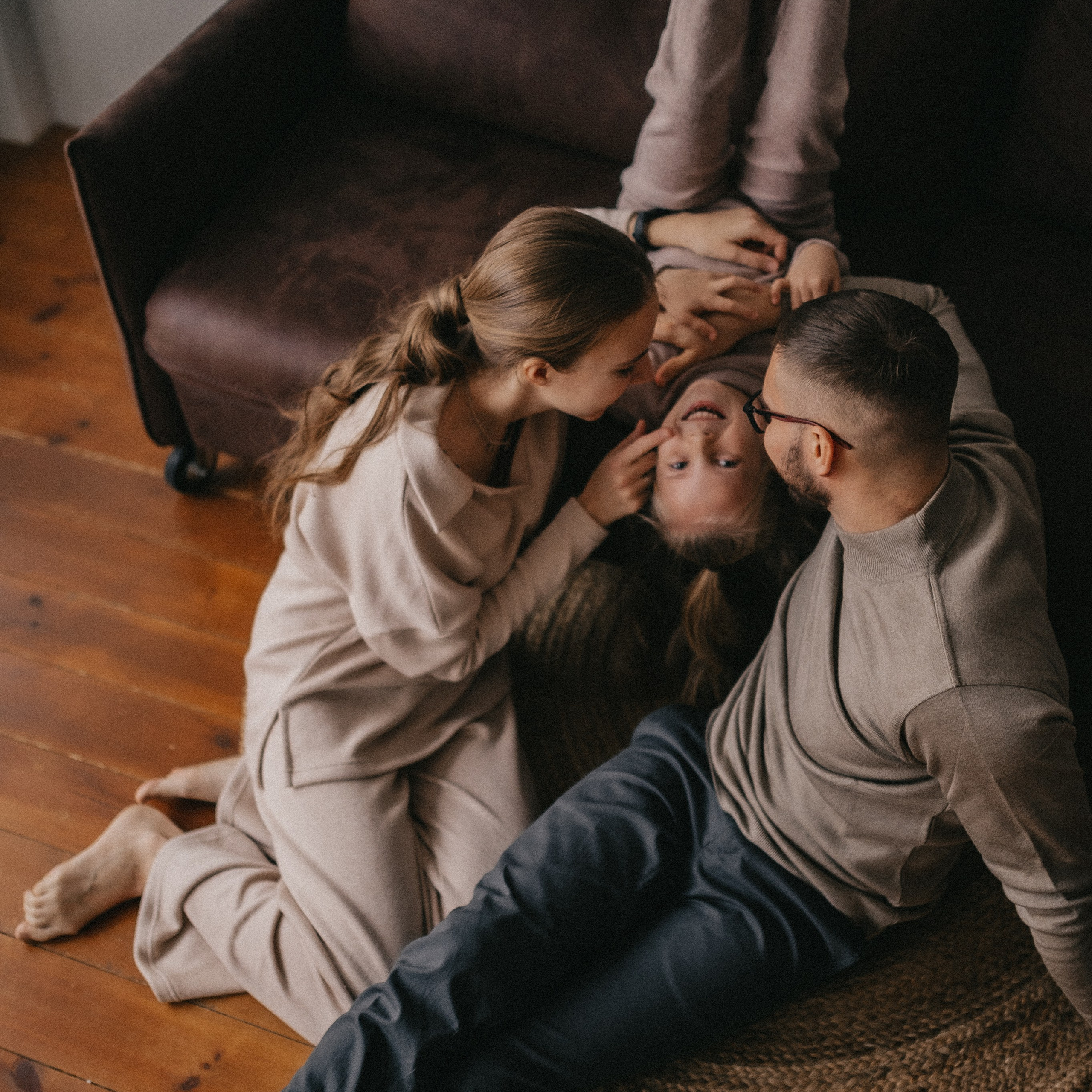 Коля, Таня и Мира в студии Каприфоль