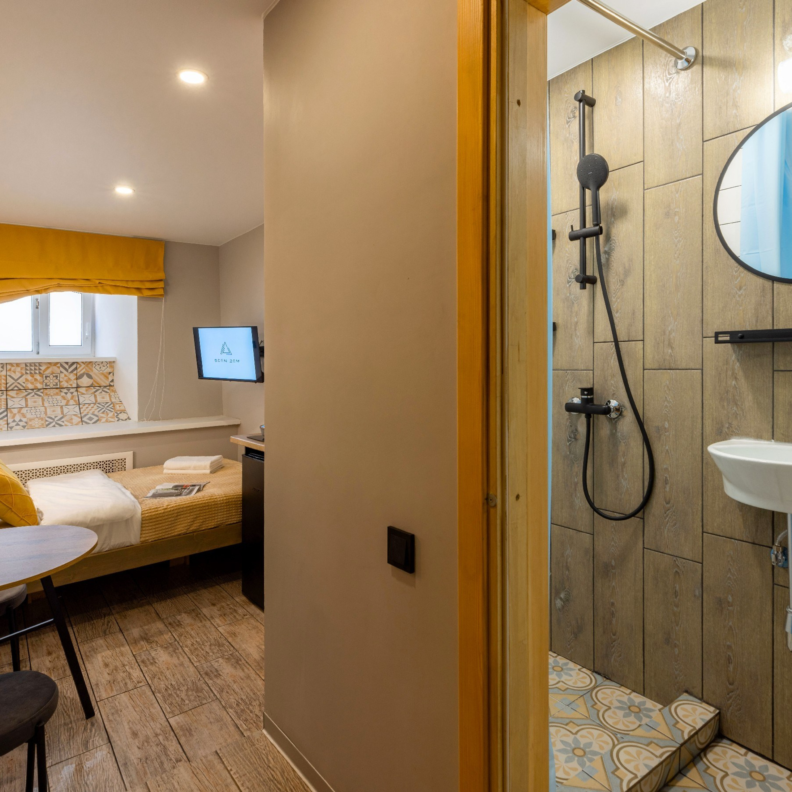 Студия в мини-отеле для компании «Всем дом». Интерьерный фотограф в Санкт-Петербурге, Ленинградской области и в Москве Николай Щербаков