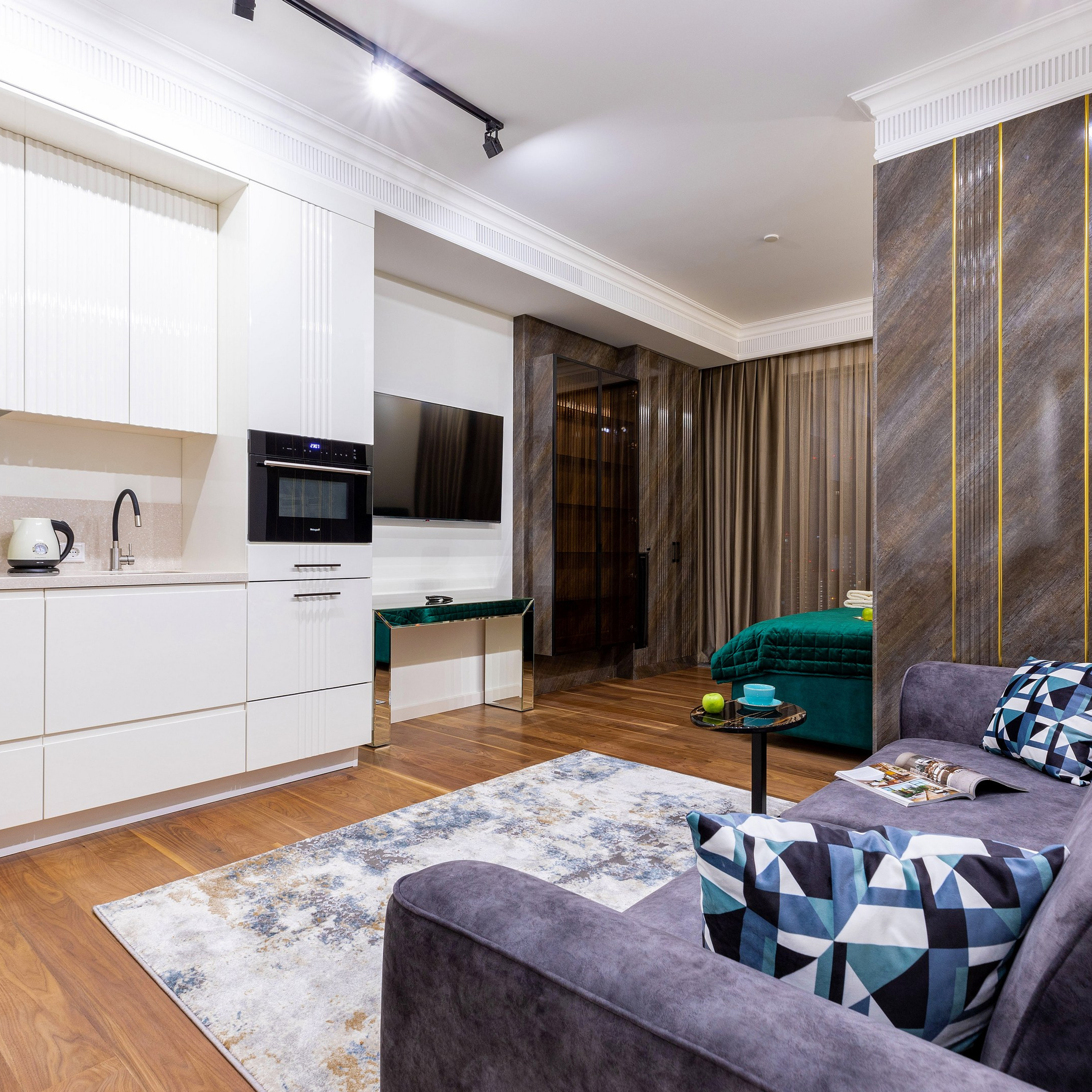 Апартаменты в Москва-Сити № 1. Интерьерный фотограф в Санкт-Петербурге, Ленинградской области и в Москве Николай Щербаков