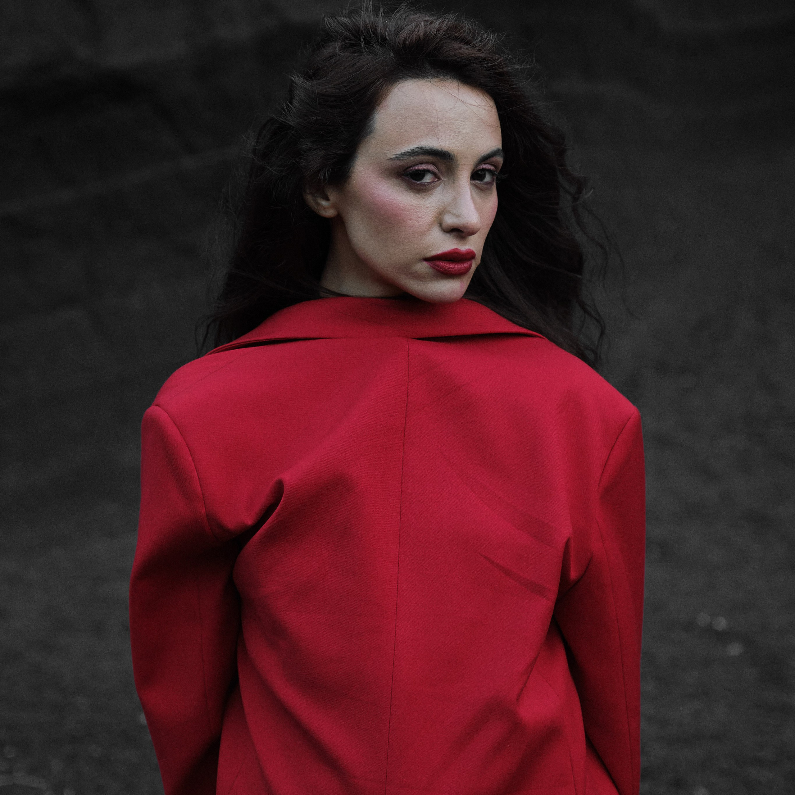 RED ON BLACK