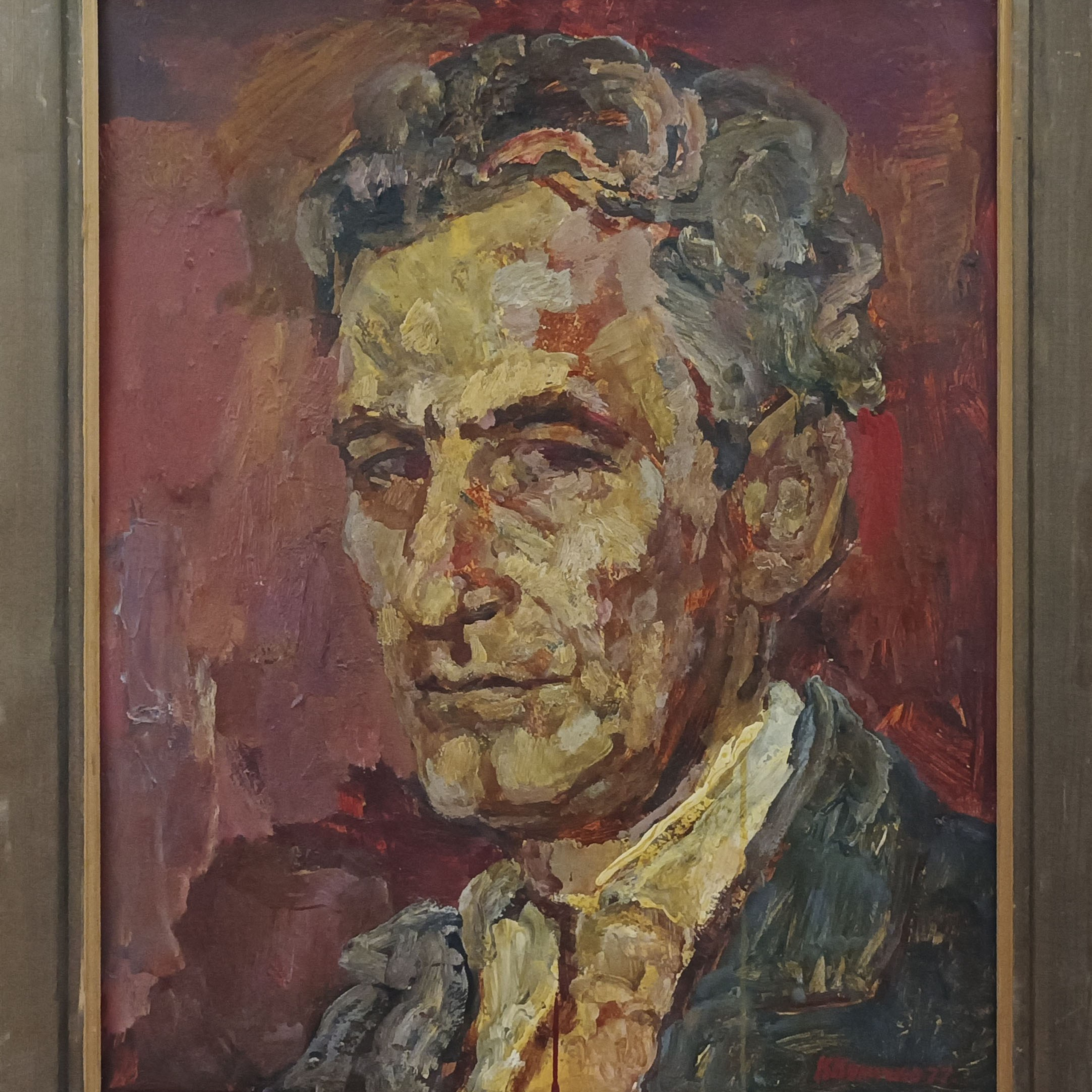 «Автопортрет на красном фоне» 1977 год