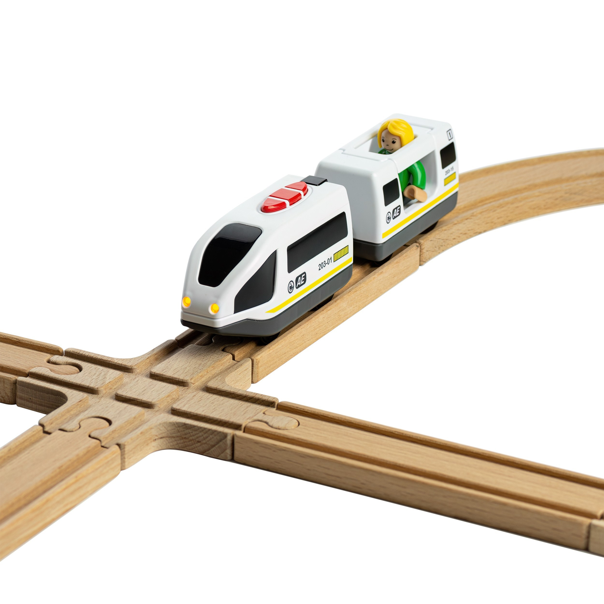 Игрушечный поезд с вагоном