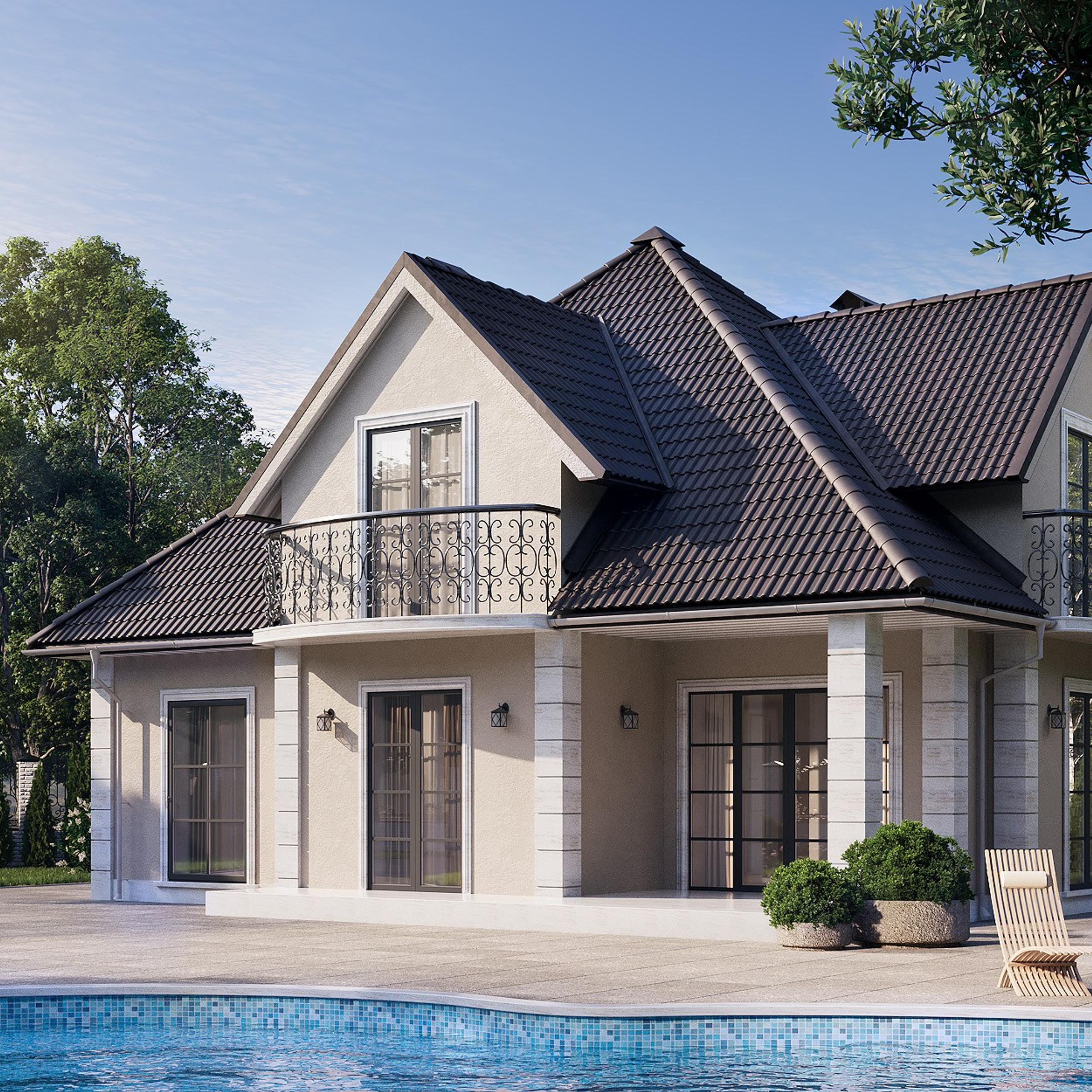 Архитектурная визуализация проекта жилого дома 226,93 кв. м.