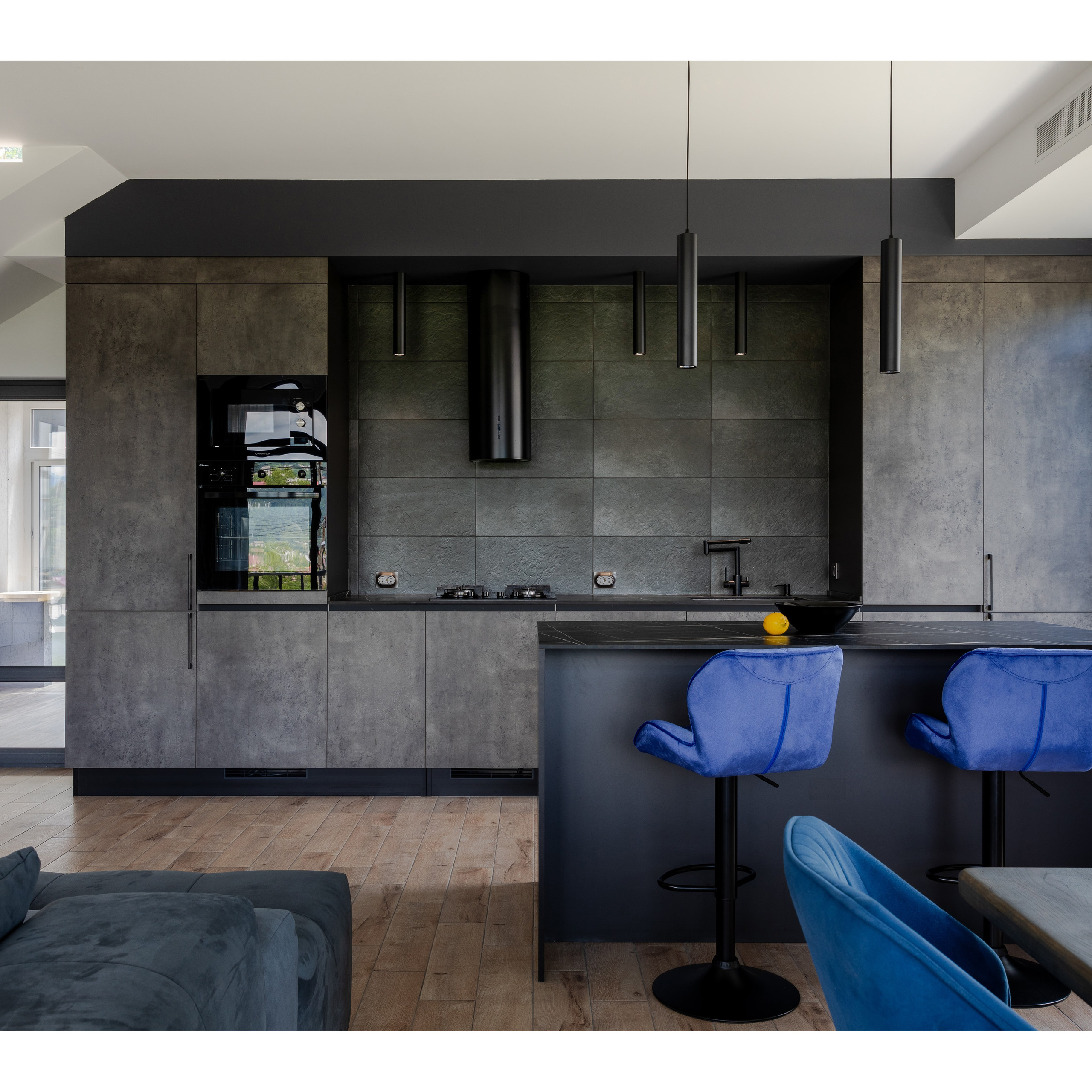 Кухня в Частном доме concrete