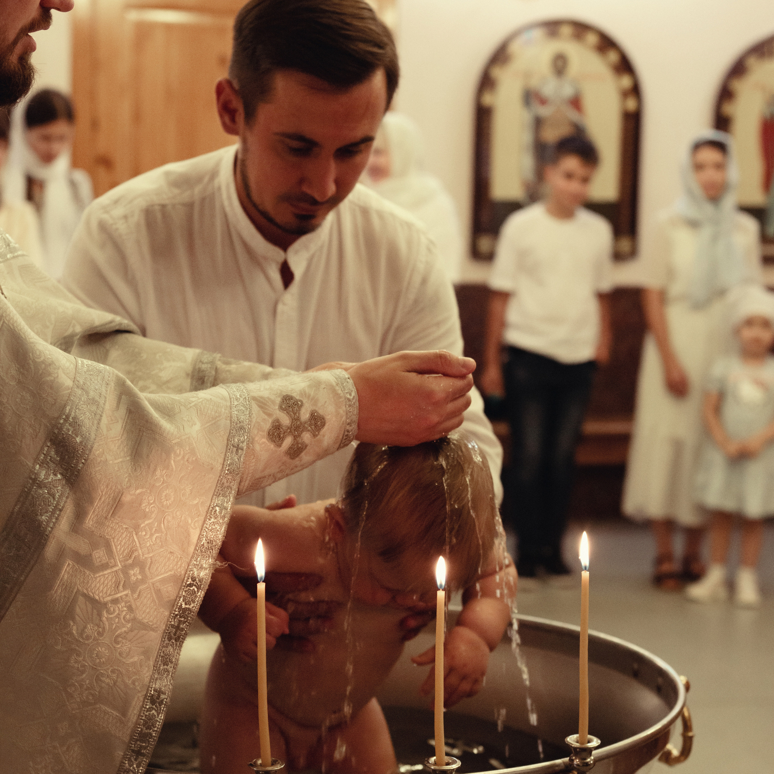 Крещение Ивана Храм Сергия Радонежского п. Ростоши