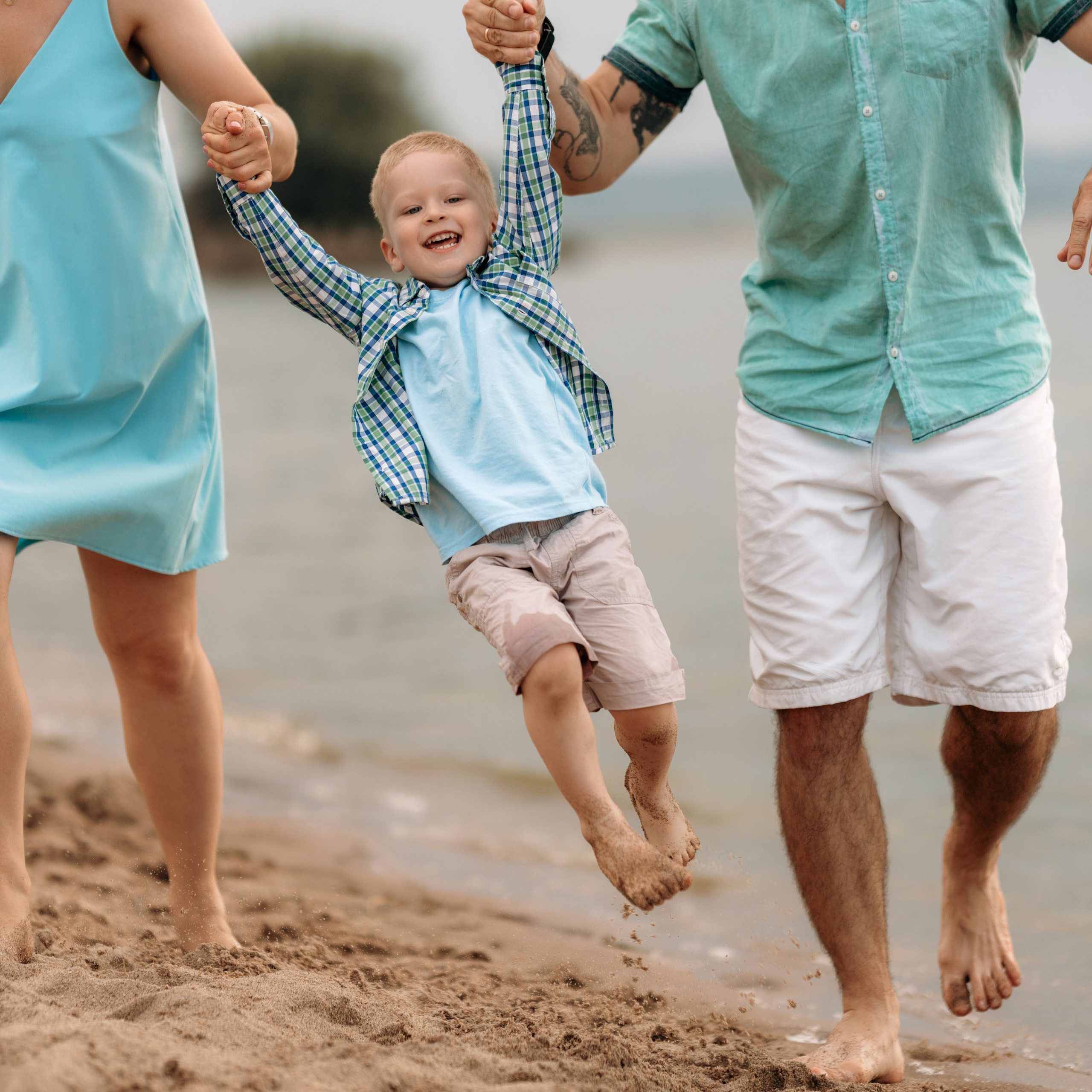 Семья на природе