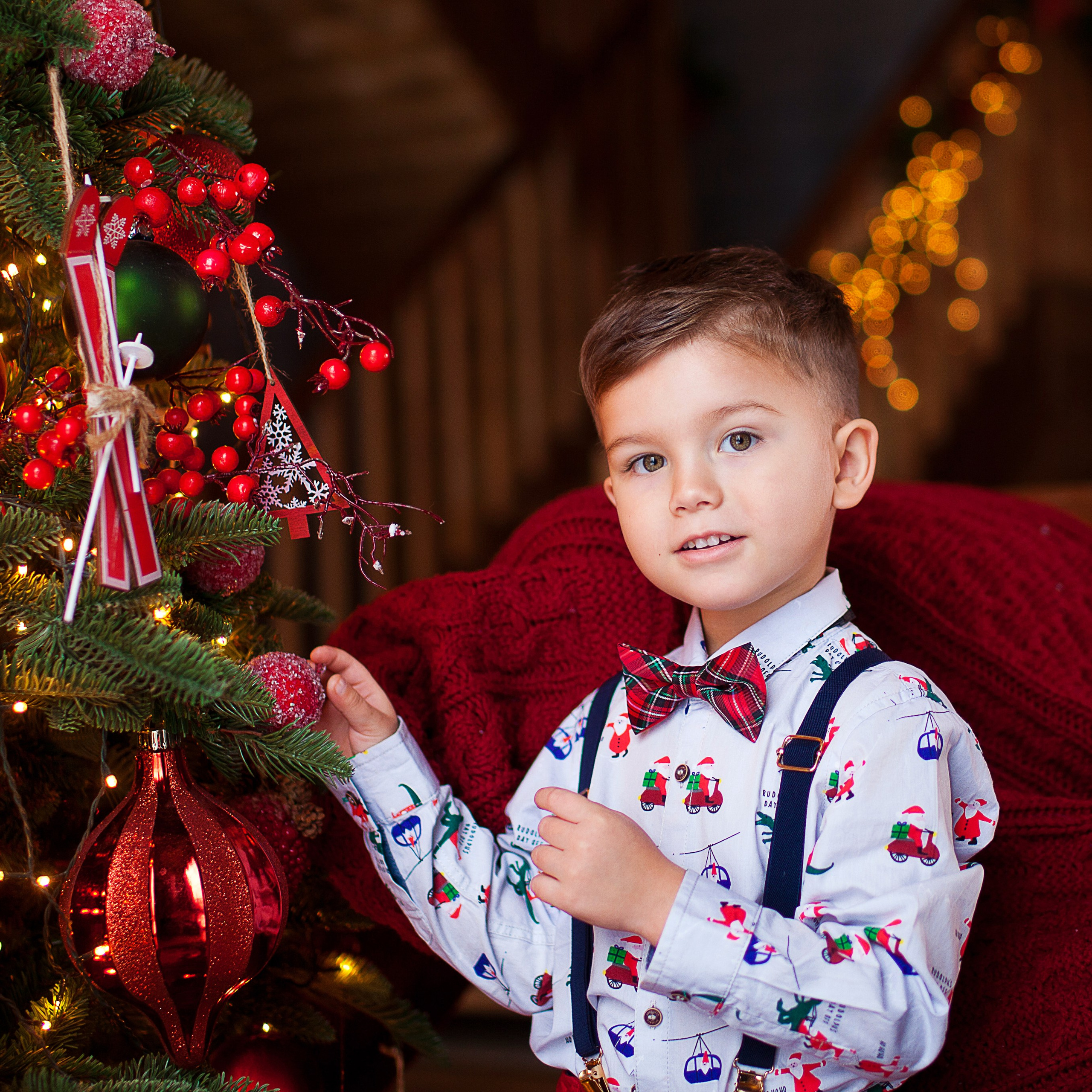 новогодняя семейная фотосесия в Шале