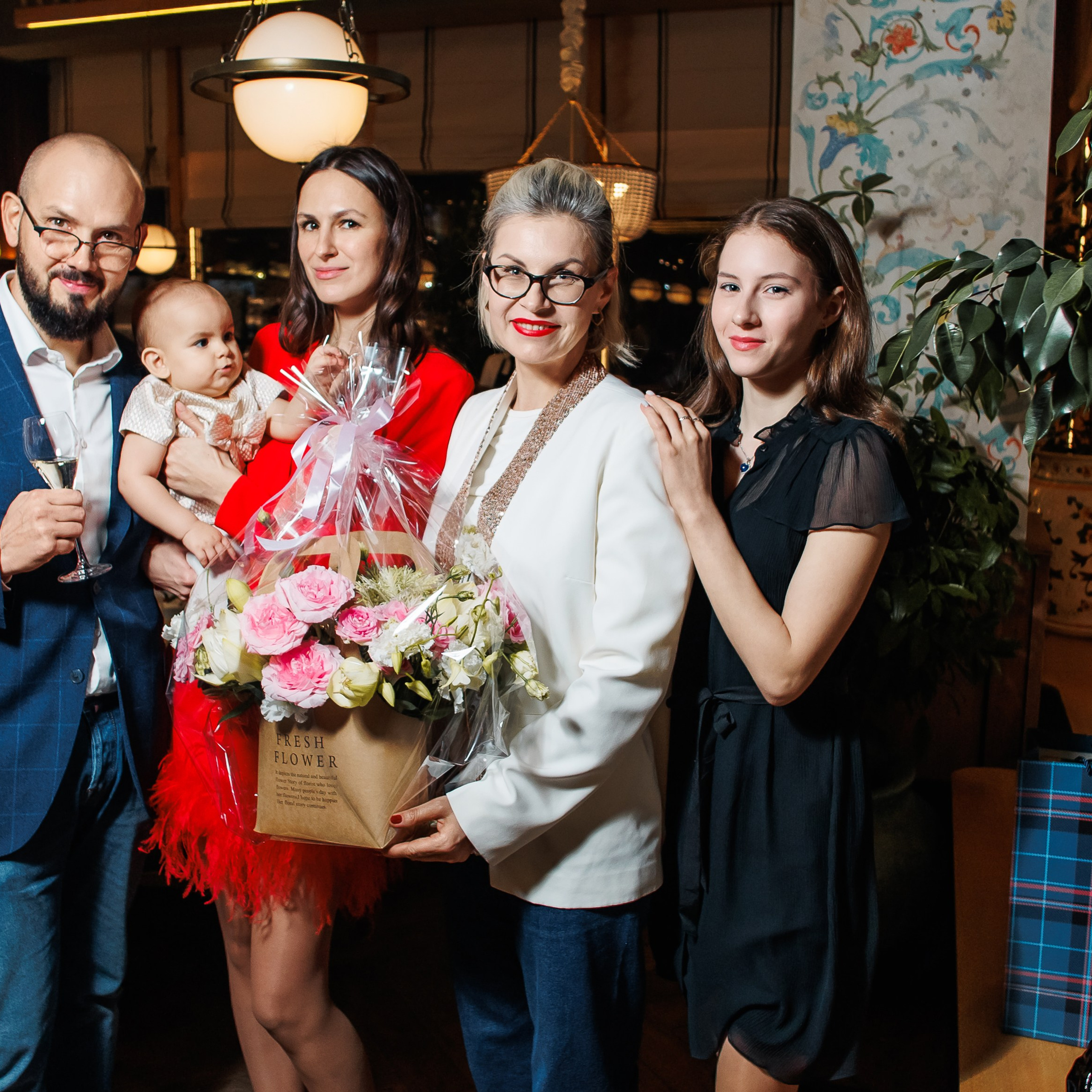 День Рождения в ресторане. Репортажный фотограф. Москва. Алина Ланская