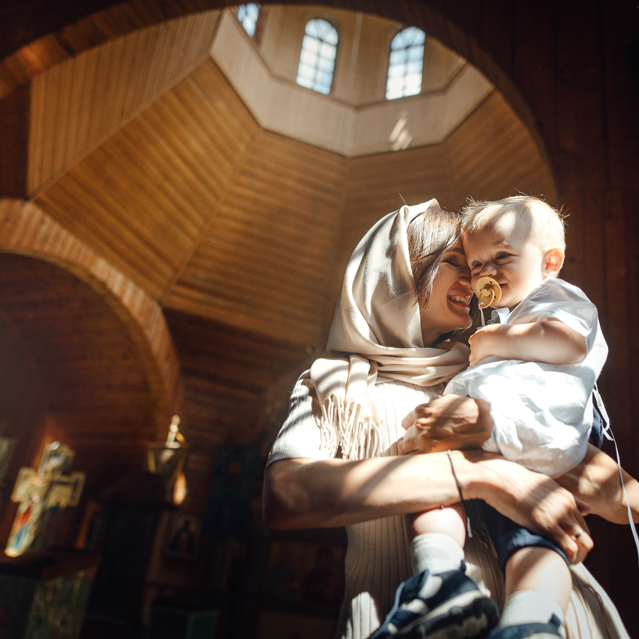 Крещение Тимофея, д. Киевец, храм Святой Троицы, август 2025