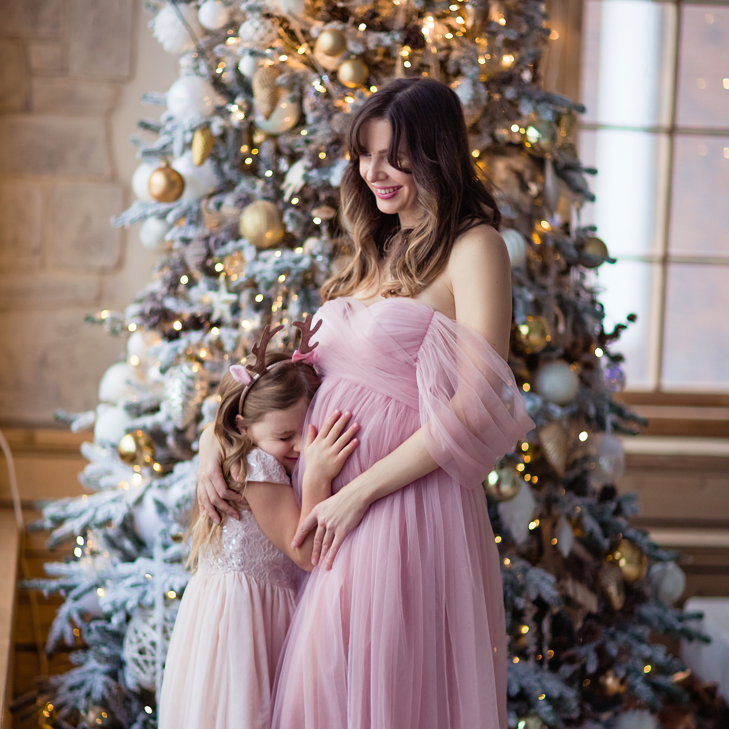 Новогодняя съёмка Натальи и Доминики