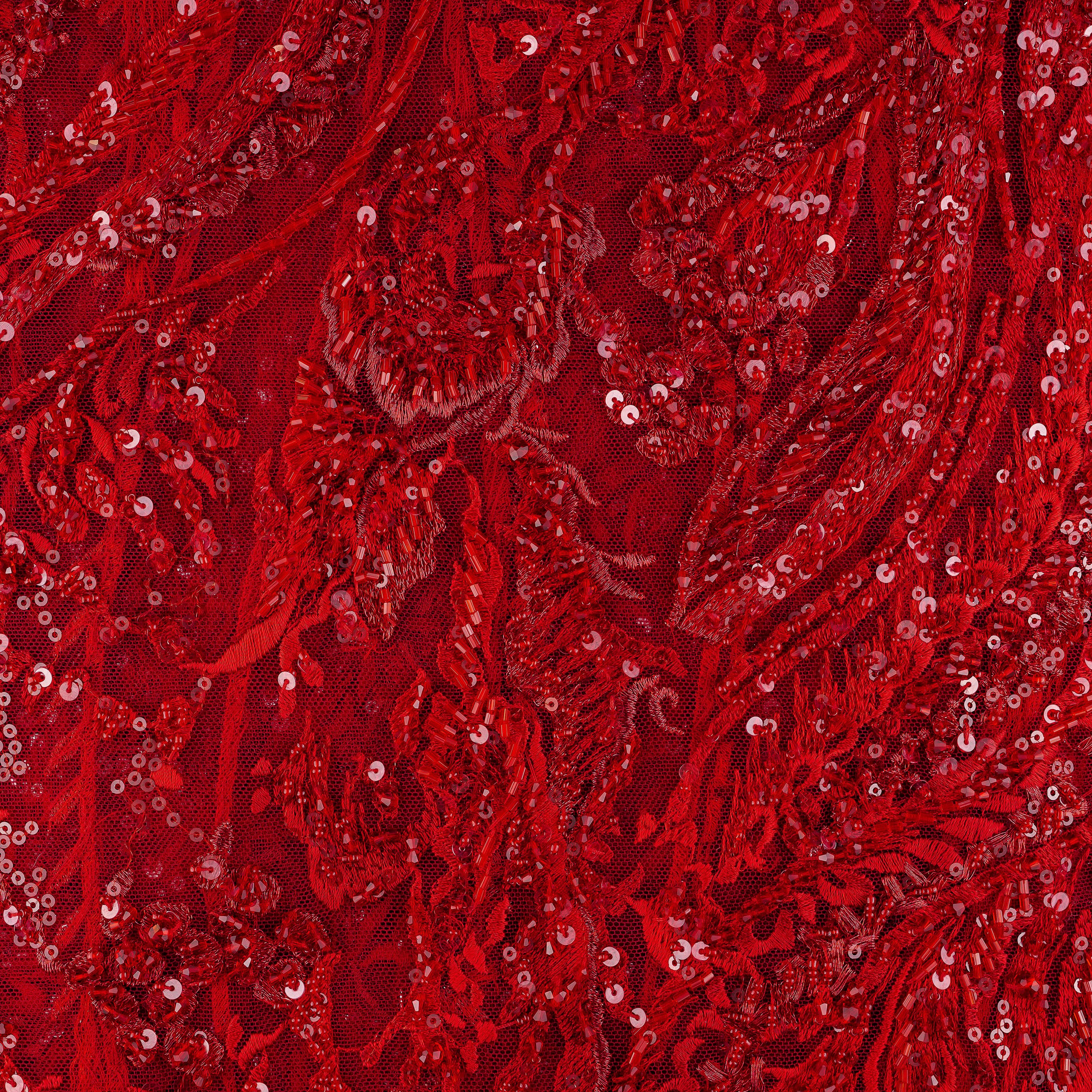 ZUHAIR MURAD - LEBANON -  TPRE264 - ШИРИНА 1,45 - КРАСНЫЙ - 3,25