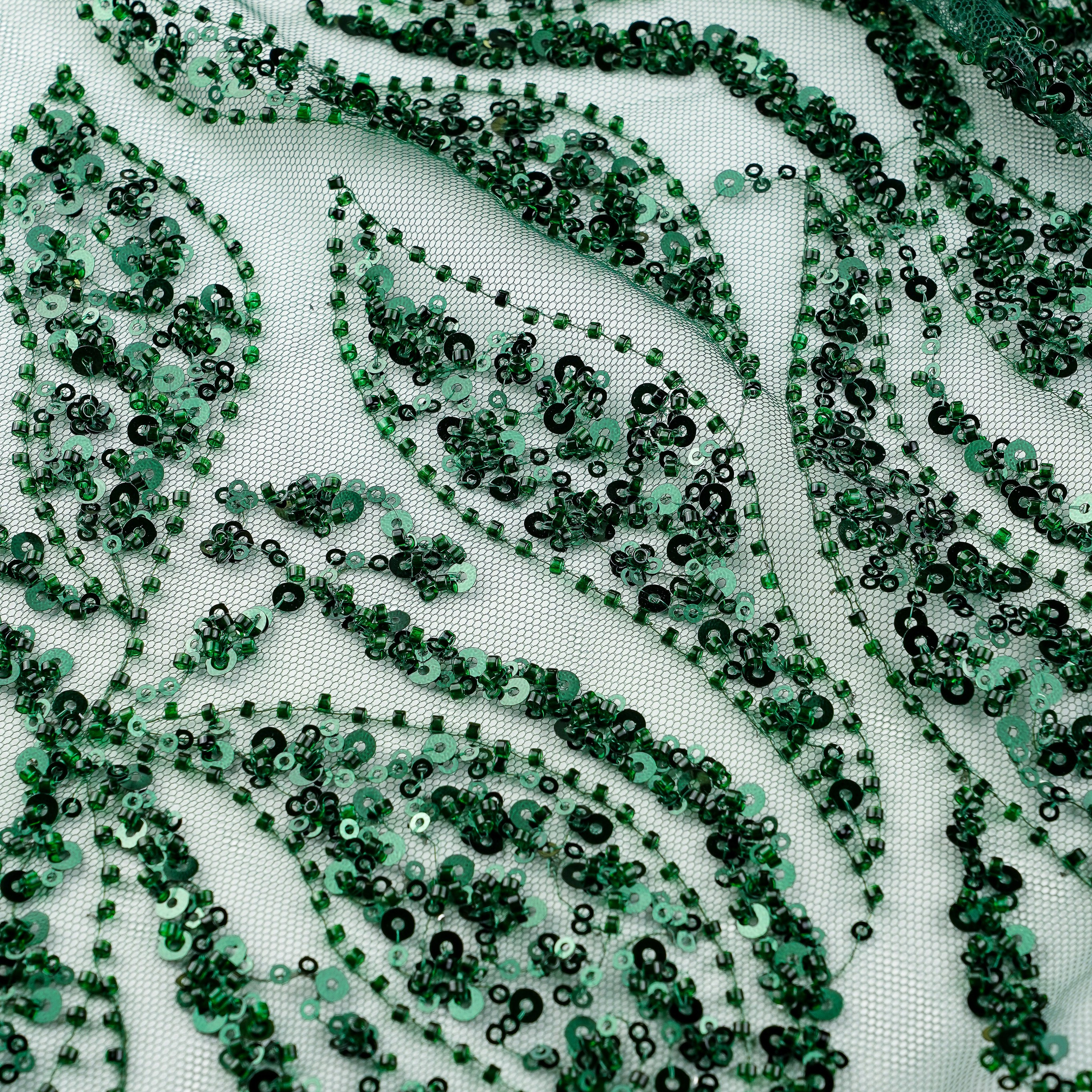 ELIE SAAB - LEBANON - TSAR251 - ШИРИНА 1,30 - ИЗУМРУД - 3,90 - 16500