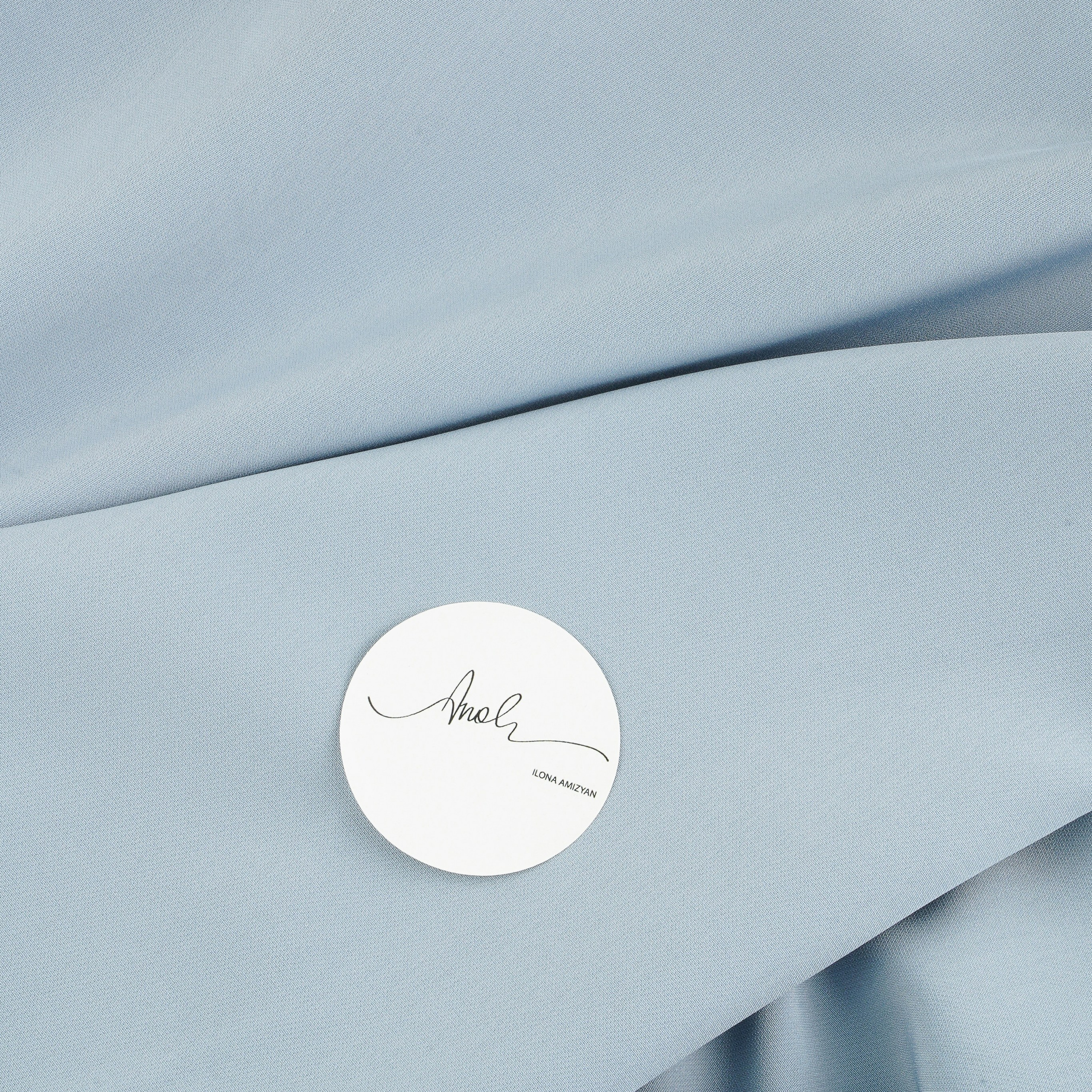 РМ307 - КРЕП ПЛОТНЫЙ - ШИРИНА 1,45 - ПЫЛЬНО ГОЛУБОЙ - 6,65