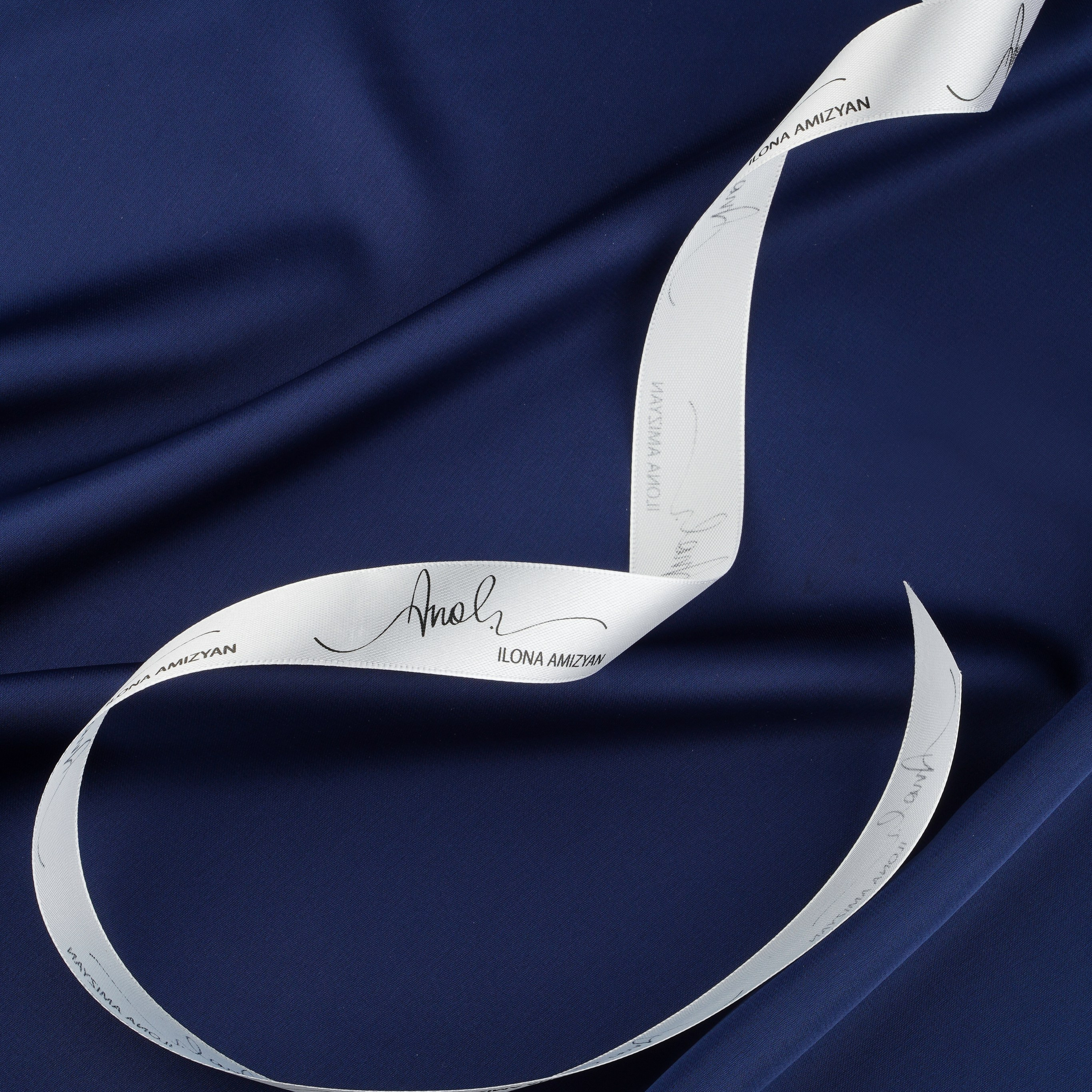 TMAT276 - ШЕЛК/АТЛАС - ШИРИНА 1,45 - ТЕМНО СИНИЙ - К 6 ; К 20