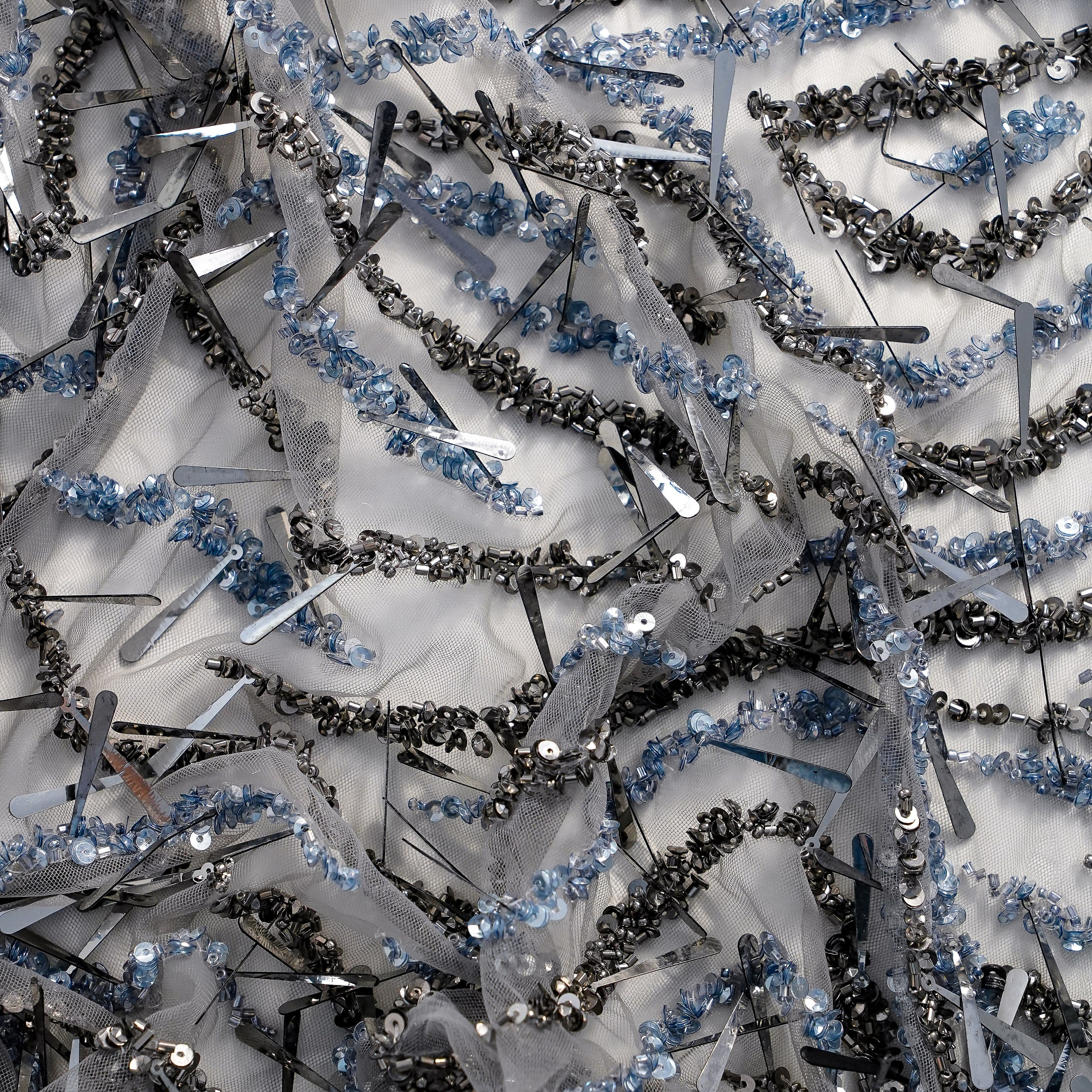 ZUHAIR MURAD - LEBANON -  ТК225 - ШИРИНА 1,5 - СЕРО/ГОЛУБОЙ - 2,5