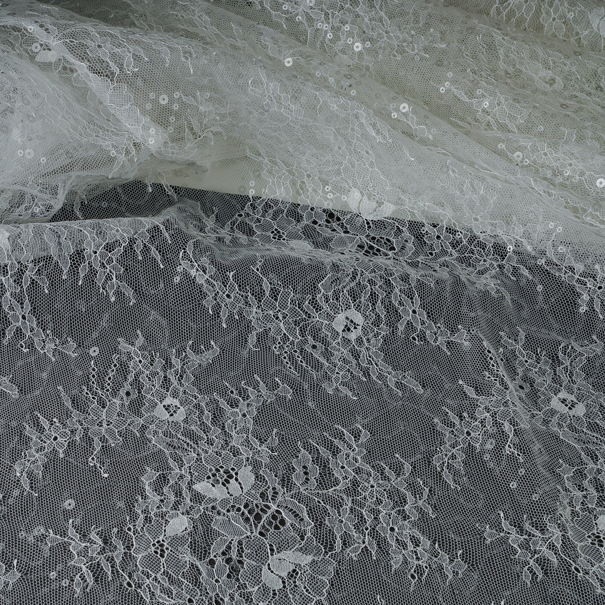 VALENTINO - TPRES346 - КРУЖЕВО ШАНТИЛЬИ -  FRANCE - ШИРИНА 1,50 - БЕЛЫЙ - 5,65