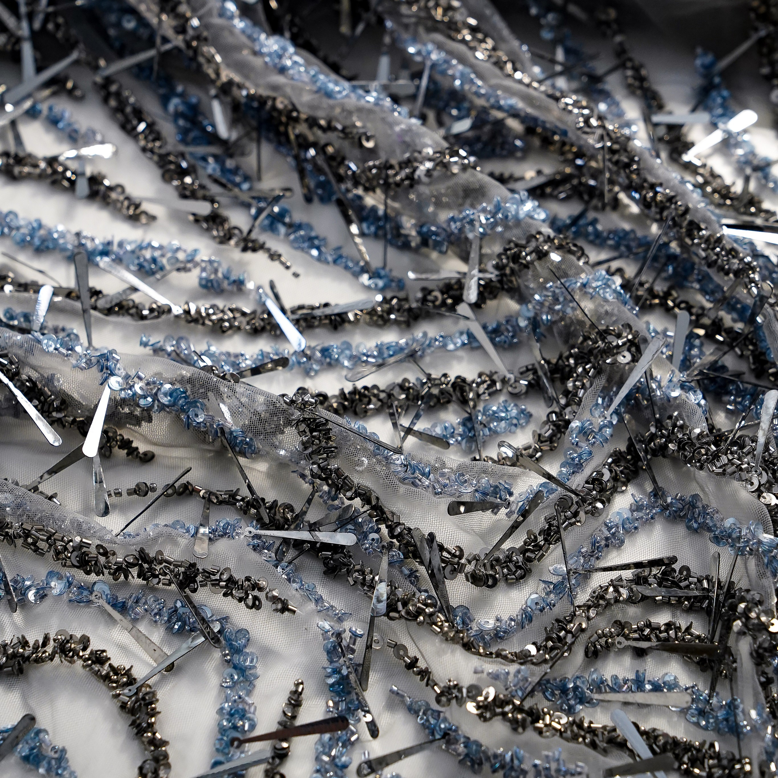 ZUHAIR MURAD - LEBANON -  ТК225 - ШИРИНА 1,5 - СЕРО/ГОЛУБОЙ - 2,5 - 42000