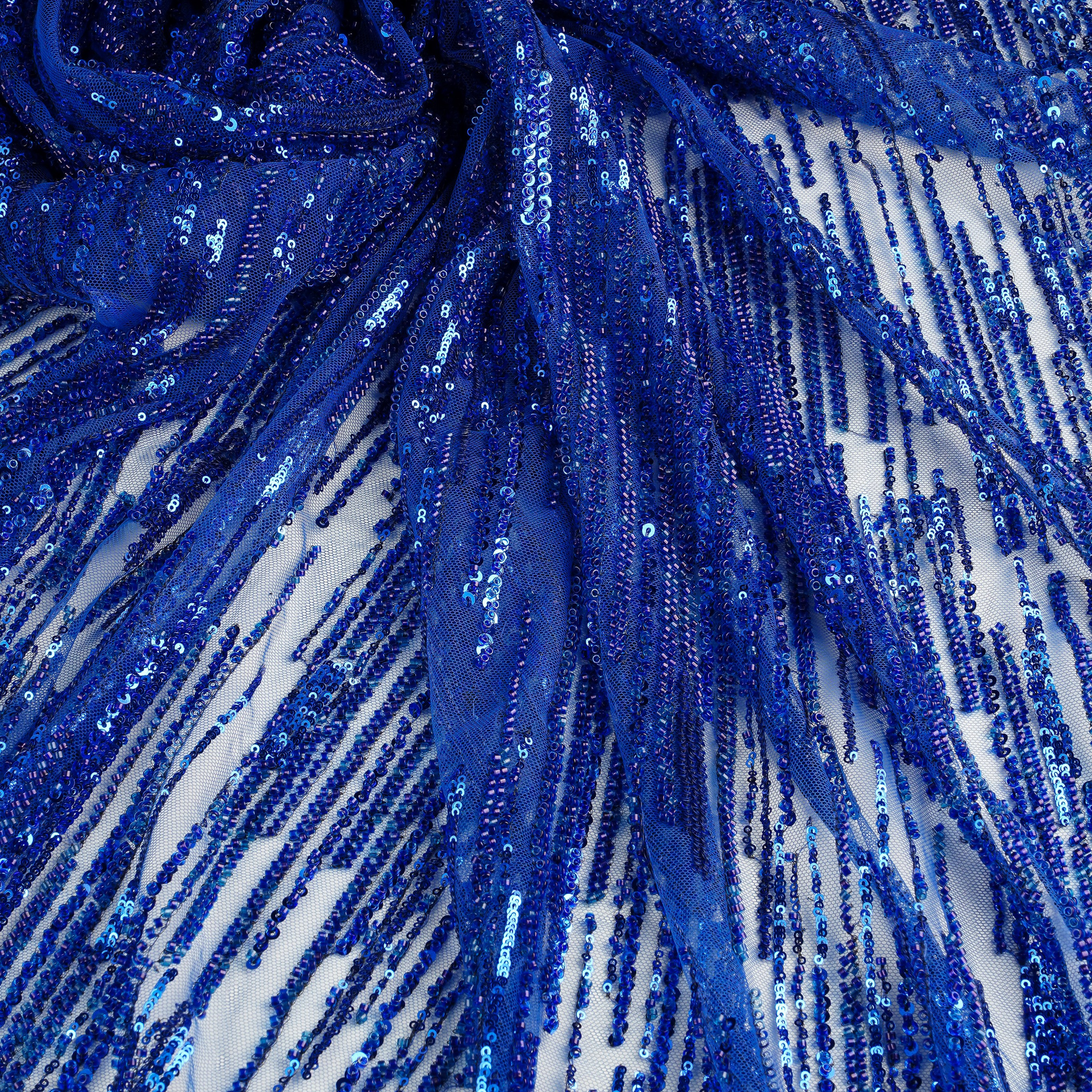 ELIE SAAB - LEBANON - TS383 - ШИРИНА 1,5 - СИНИЙ - 3,4