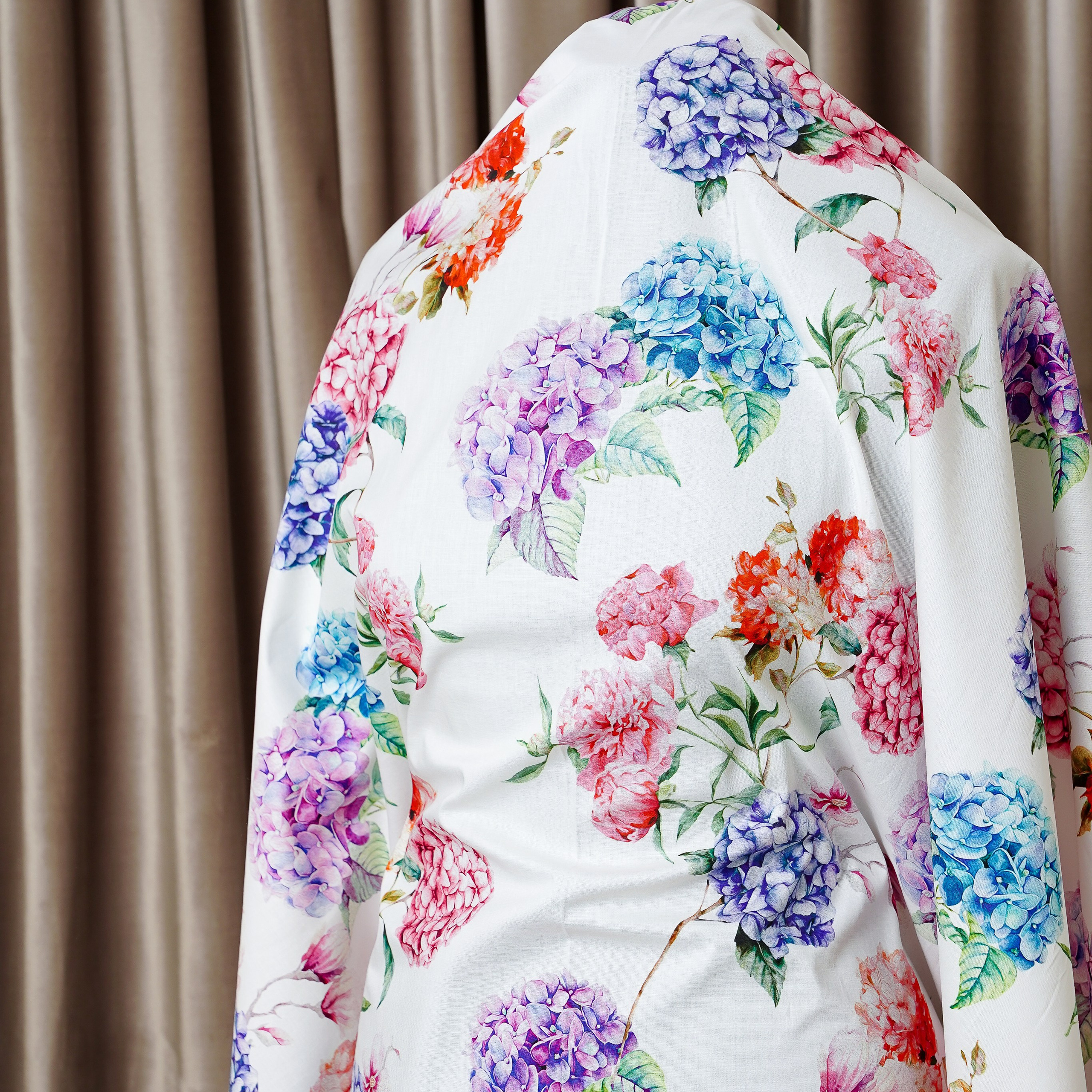 ALTA MODA - ХЛОПОК - МТ339 - ШИРИНА 1,40 - ГОРТЕНЗИИ - 6,30 - 6500