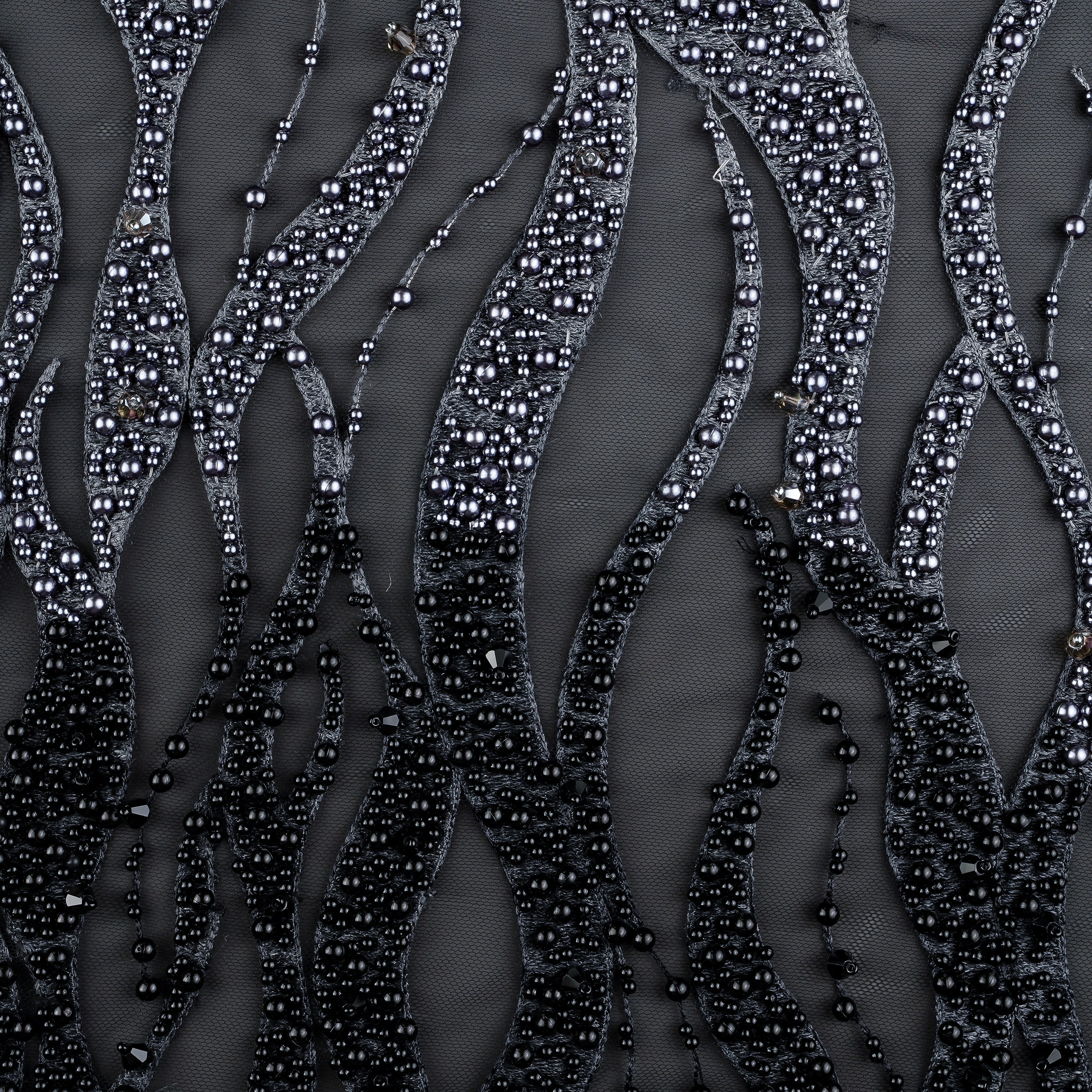 ELIE SAAB - LEBANON - Т80 - ОМБРЕ - ШИРИНА 1,40 - ЧЕРНО/БЕЛЫЙ - К 1,40 ; 2К 1,50 - 28000