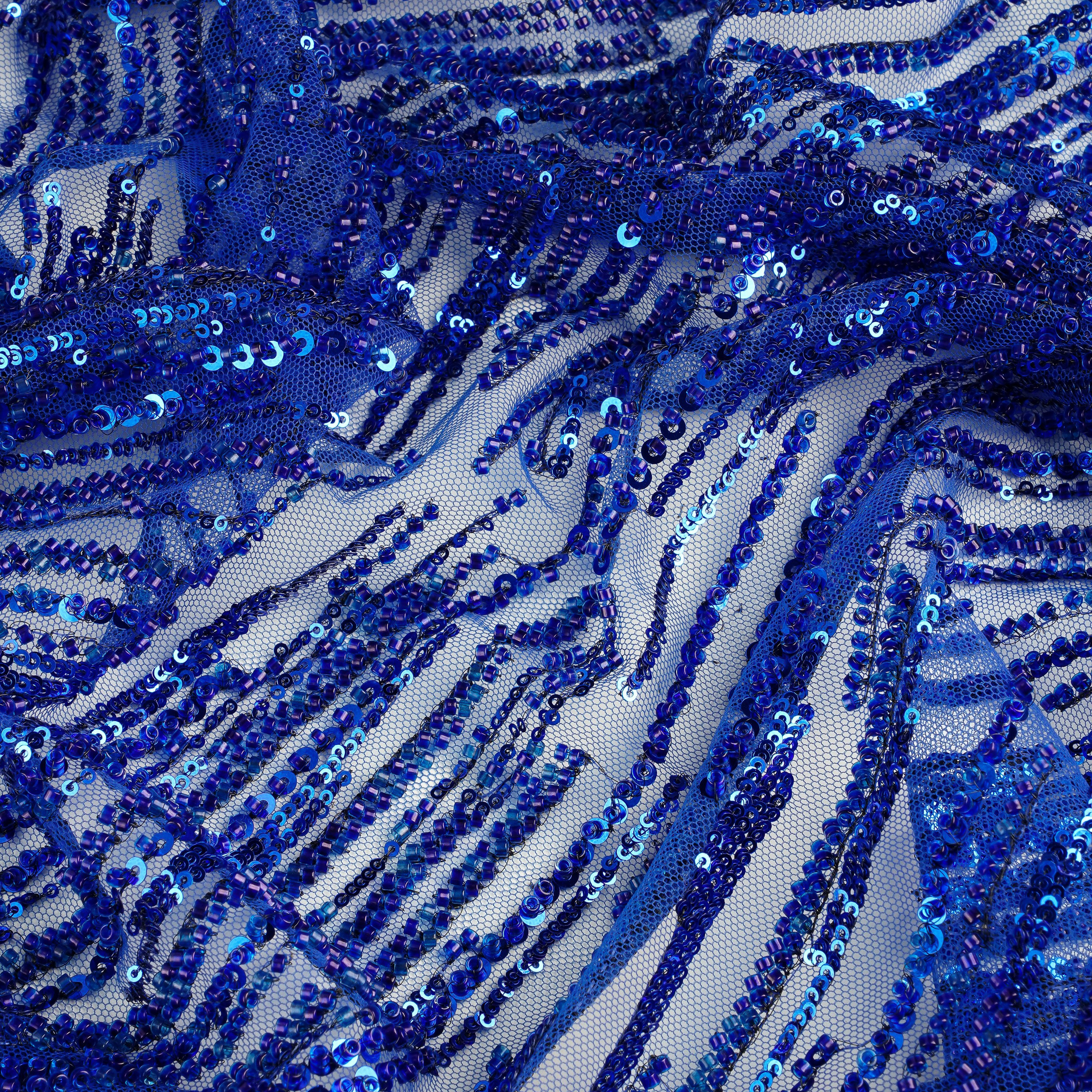 ELIE SAAB - LEBANON - TS383 - ШИРИНА 1,5 - СИНИЙ - 3,4