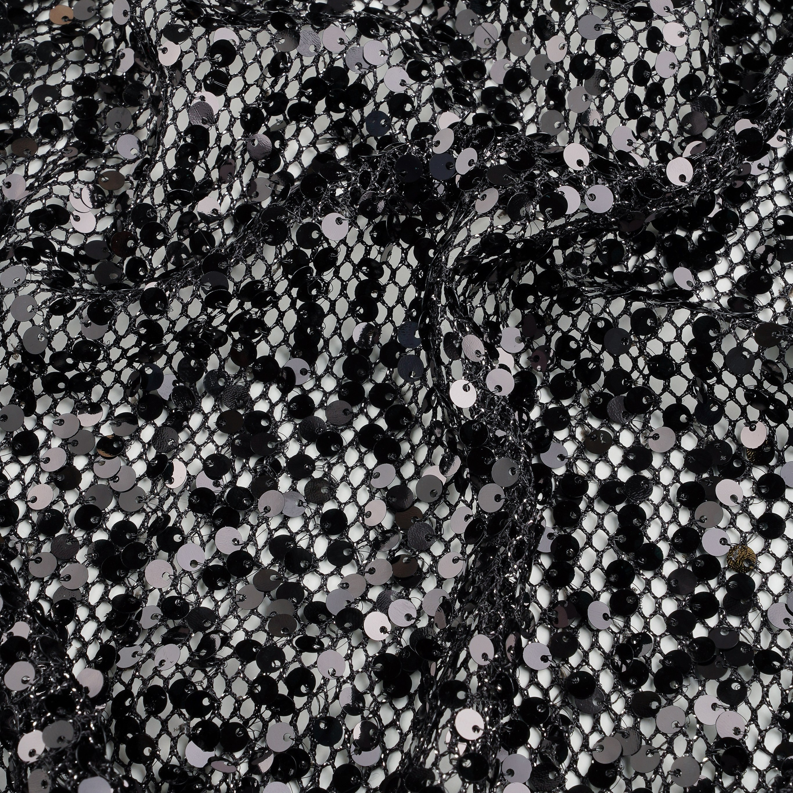 NAEEM KHAN - INDIA - МТА408  - СЕТКА/ПАЙЕТКИ - ШИРИНА 1,40 -ЧЕРНЫЙ - 3,3