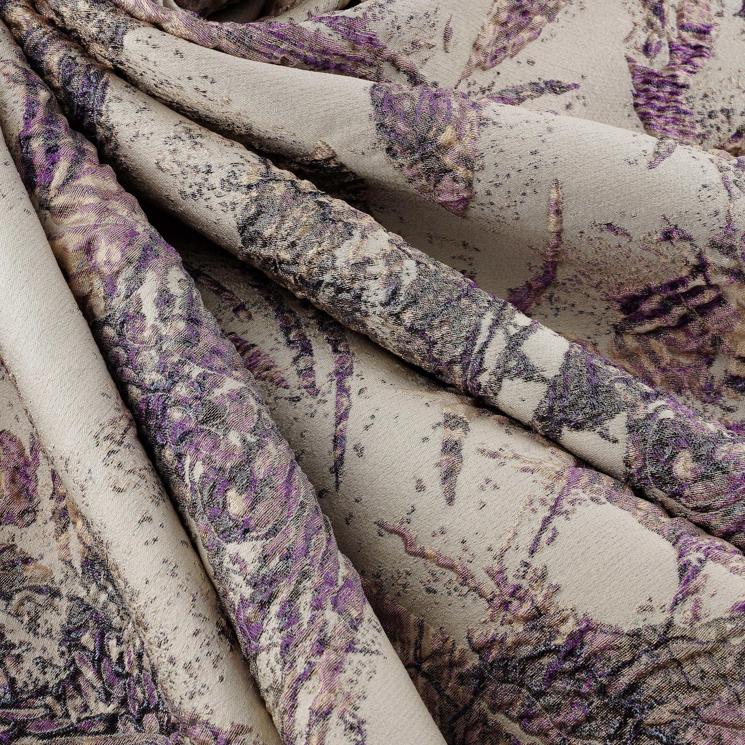 ЖАККАРД - МТА341 - ШИРИНА 1,40 - БЕЖ/ФИОЛ - 2,30 - 14000