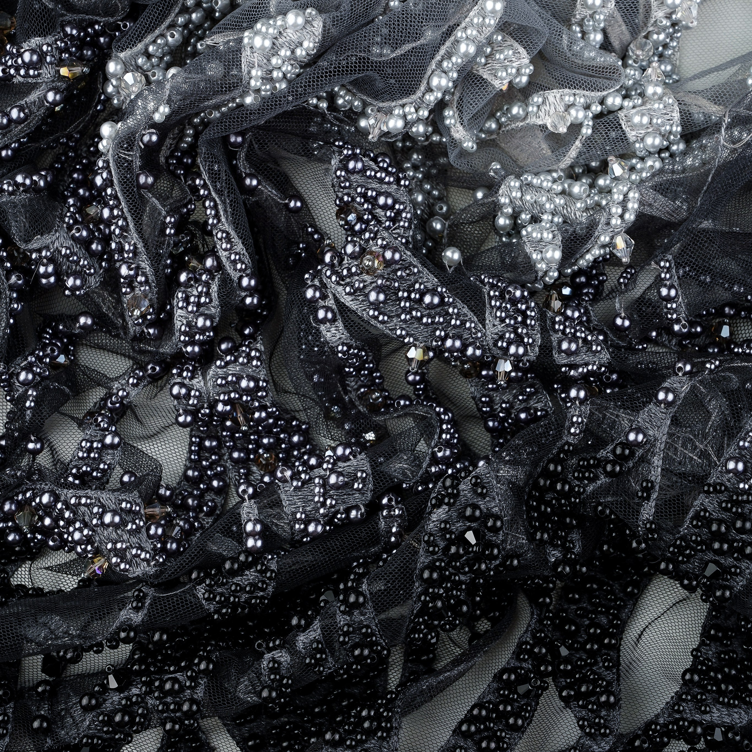 ELIE SAAB - LEBANON - Т80 - ОМБРЕ - ШИРИНА 1,40 - ЧЕРНО/БЕЛЫЙ - К 1,40 ; 2К 1,50 - 28000