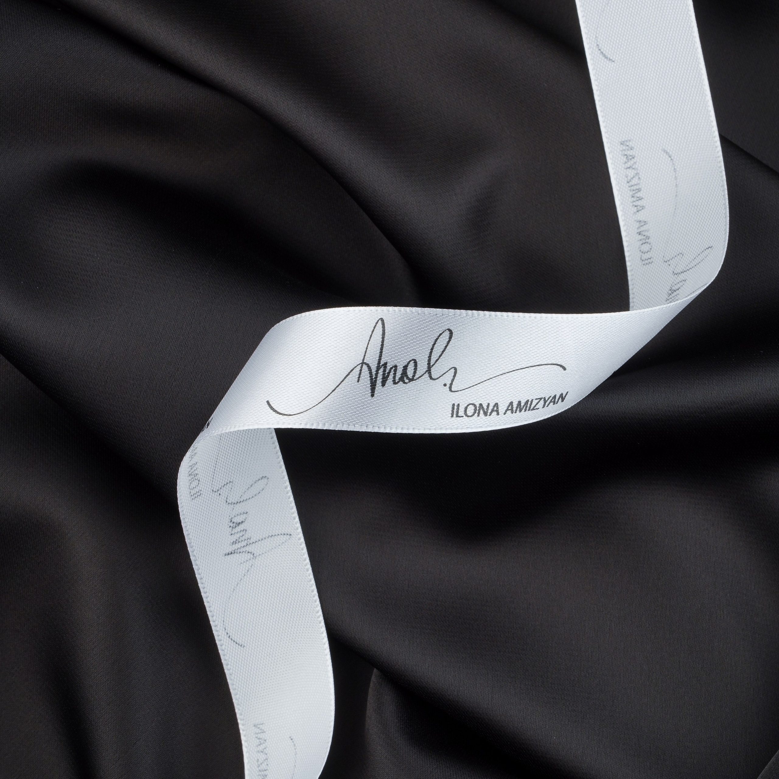 TMAT274 - ШЕЛК/АТЛАС - ШИРИНА 1,50  - ЧЕРНЫЙ - К 2.95 ; К 29