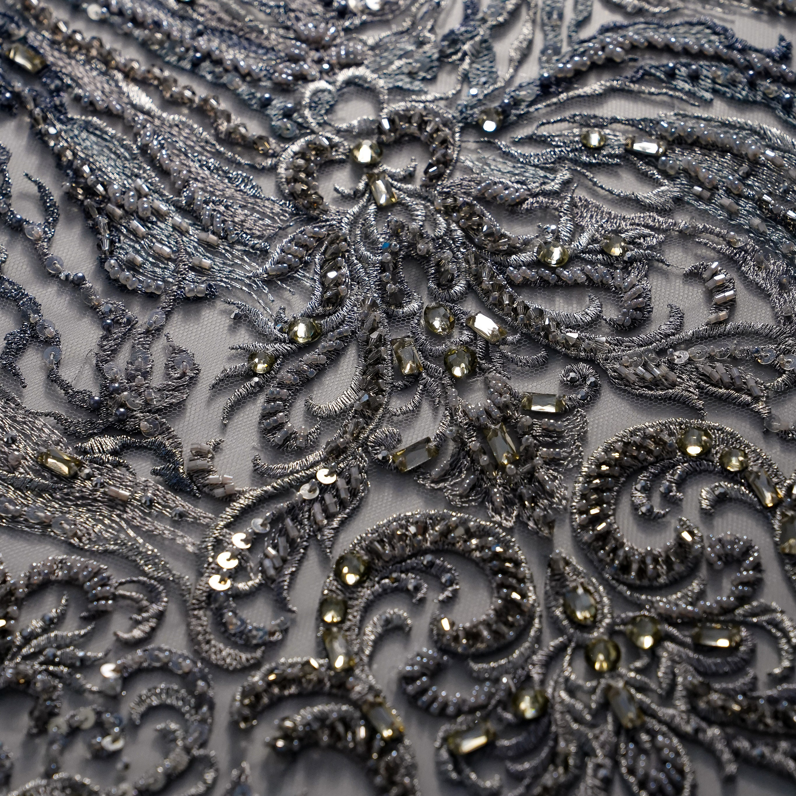 ELIE SAAB - LEBANON -  Т40 - ШИРИНА 1,5 - СЕРО/ГОЛУБОЙ - 1,5