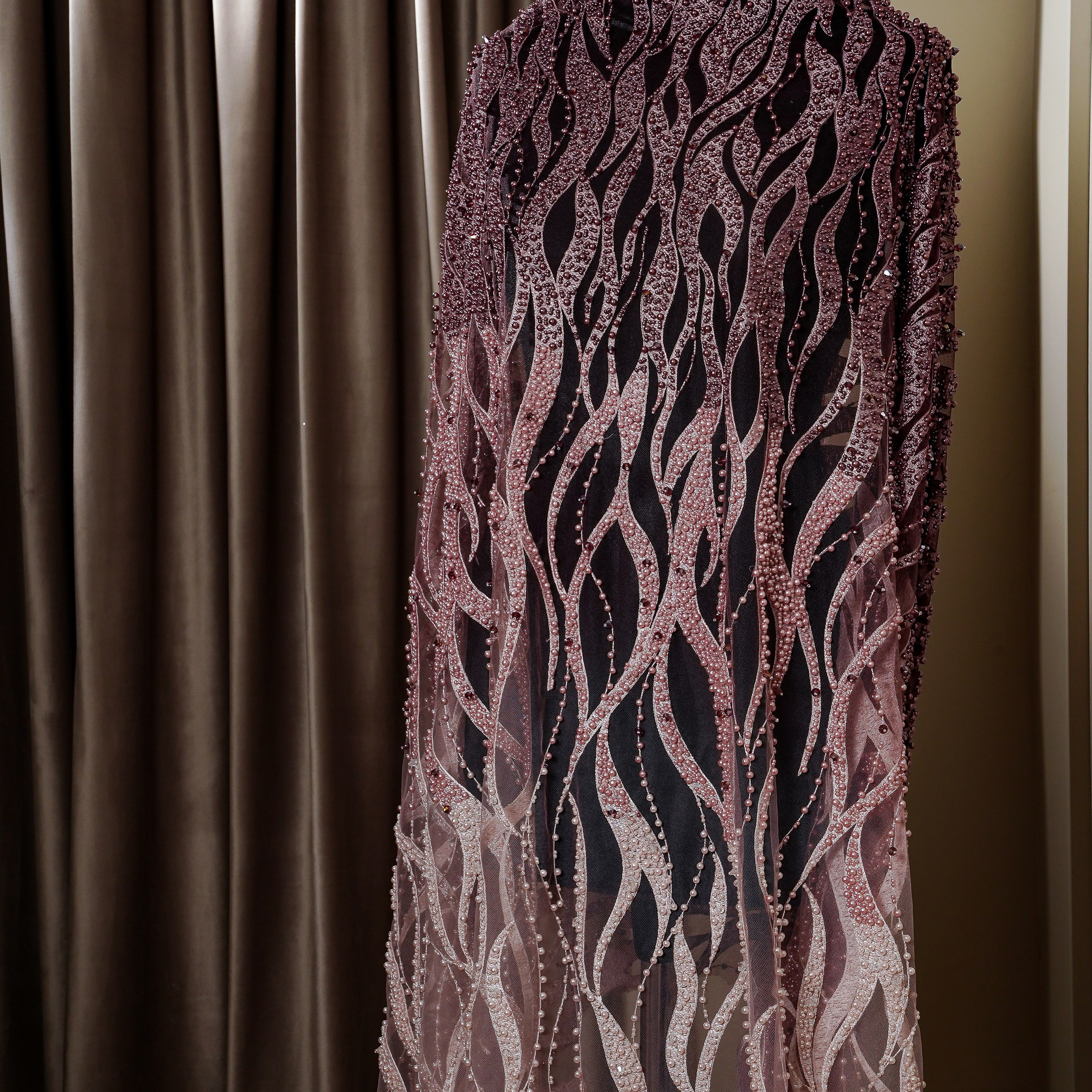 ELIE SAAB - LEBANON -  Т1 - ОМБРЕ - ШИРИНА 1,5 - РОЗ/БЕЛ - 4,3