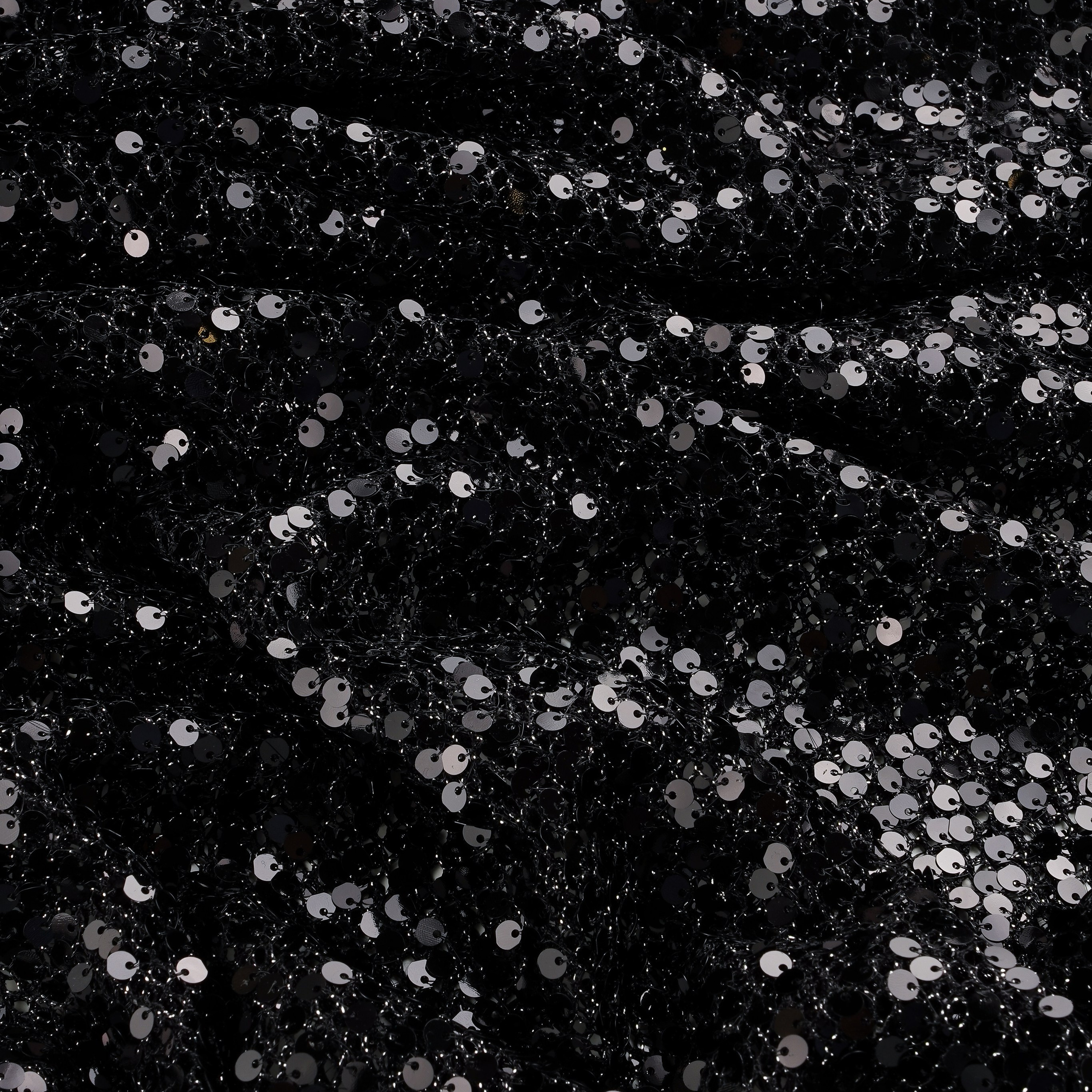 NAEEM KHAN - INDIA - МТА408  - СЕТКА/ПАЙЕТКИ - ШИРИНА 1,40 -ЧЕРНЫЙ - 3,3