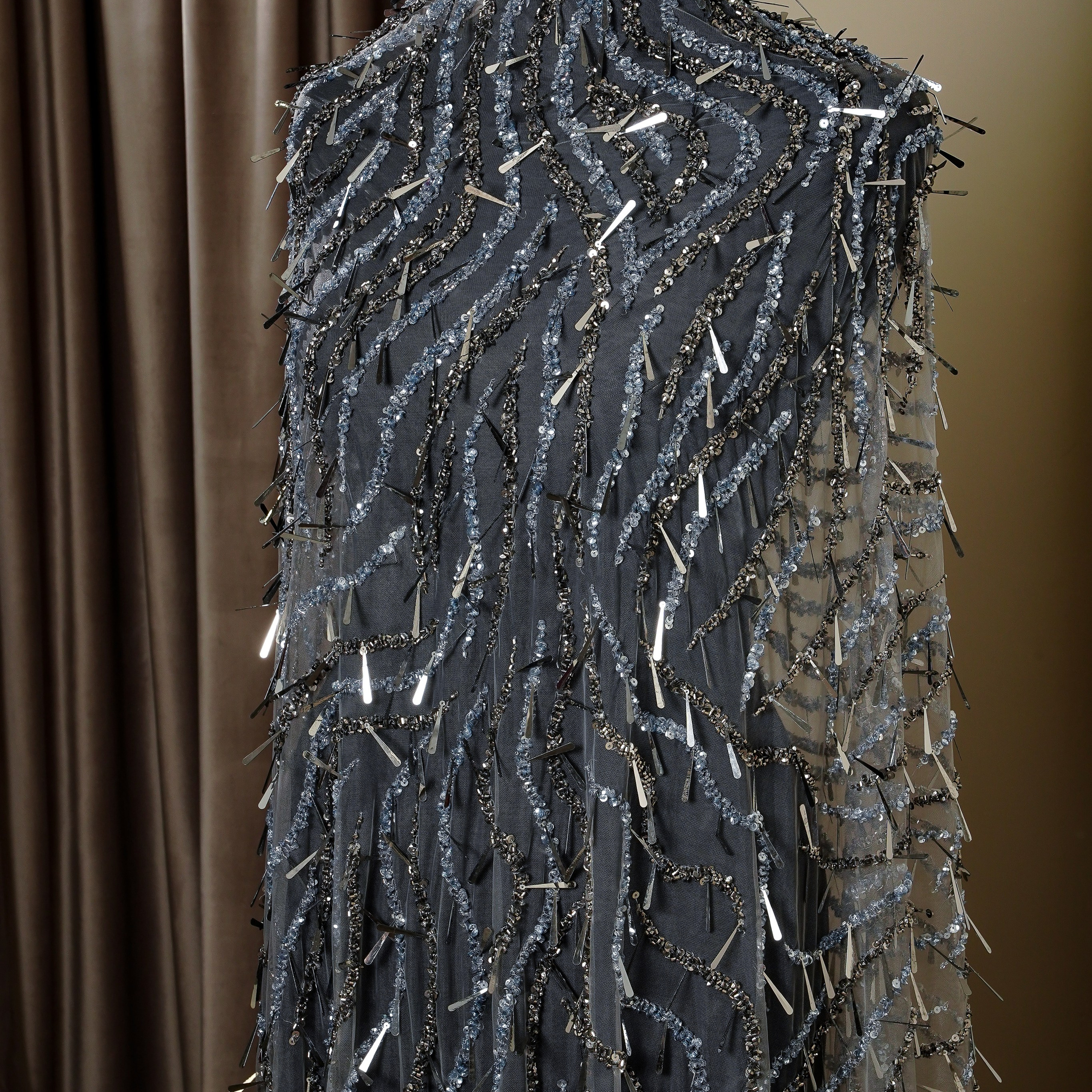 ZUHAIR MURAD - LEBANON -  ТК225 - ШИРИНА 1,5 - СЕРО/ГОЛУБОЙ - 2,5